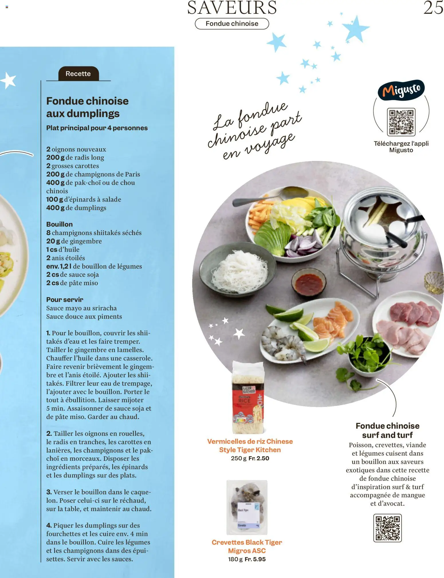 Migros Magazin FR – gültig ab 22.12.2025 | Seite: 25 | Produkte: Champignons, Fondue