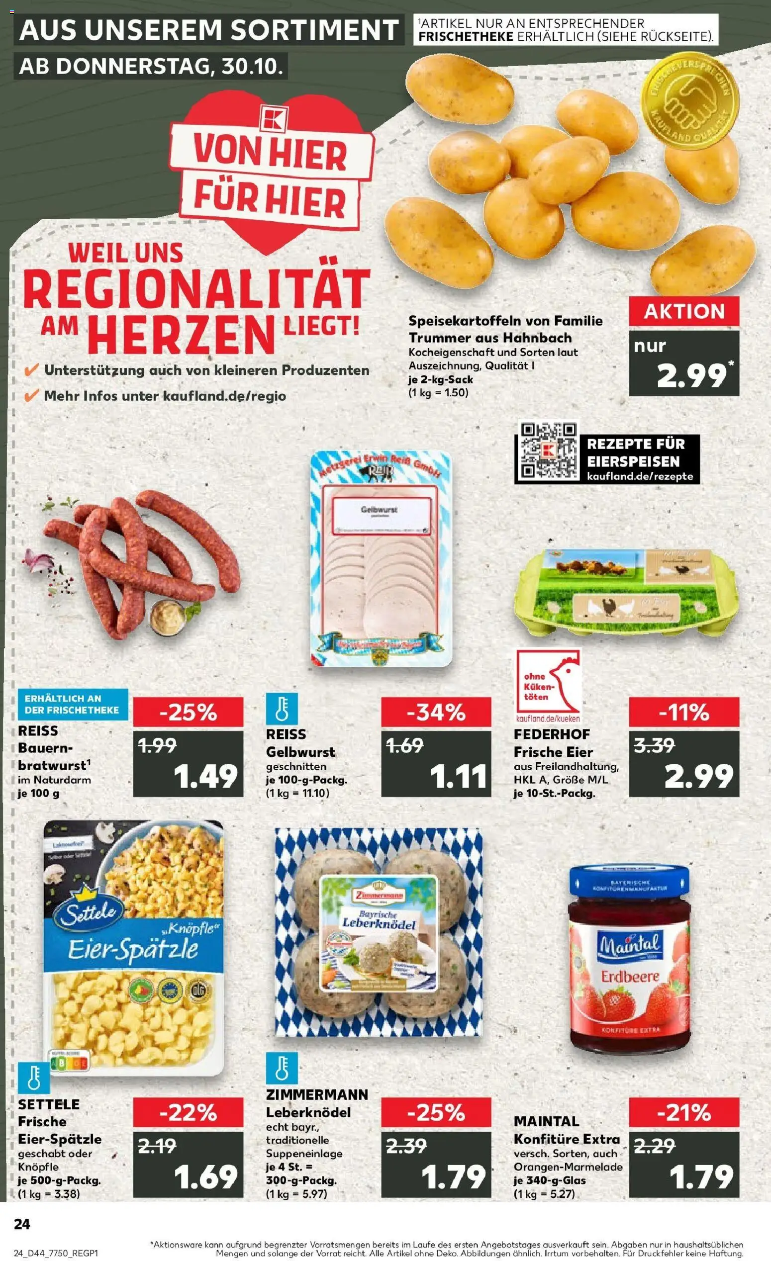 Kaufland prospekt Burgthann	 – gültig ab 30.10.2025 | Seite: 24 | Produkte: Eier, Pasta, Reis
