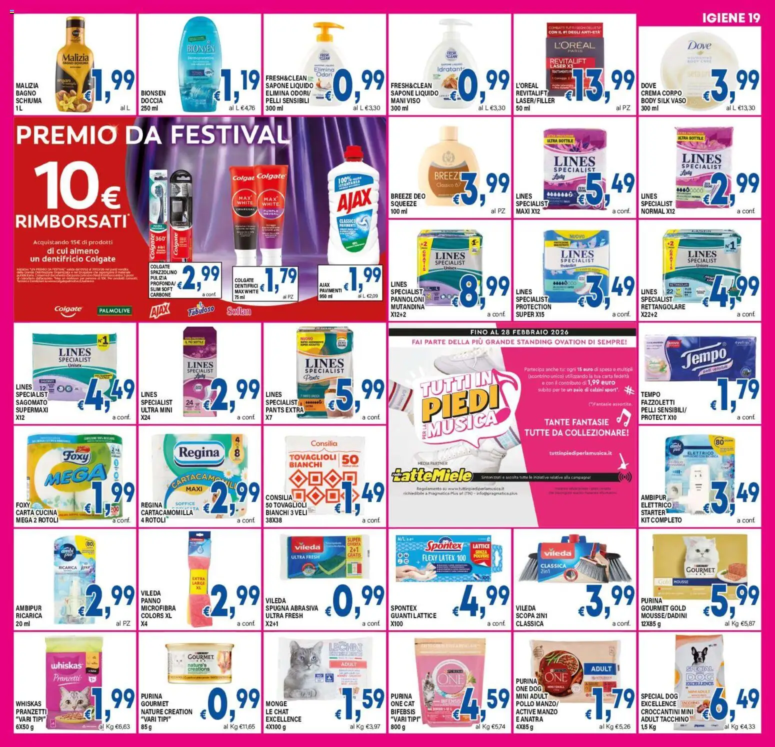 Volantino DEM del 25.02.2026 | Pagina: 19 | Prodotti: Crema, Fazzoletti, Calzini, Bagno