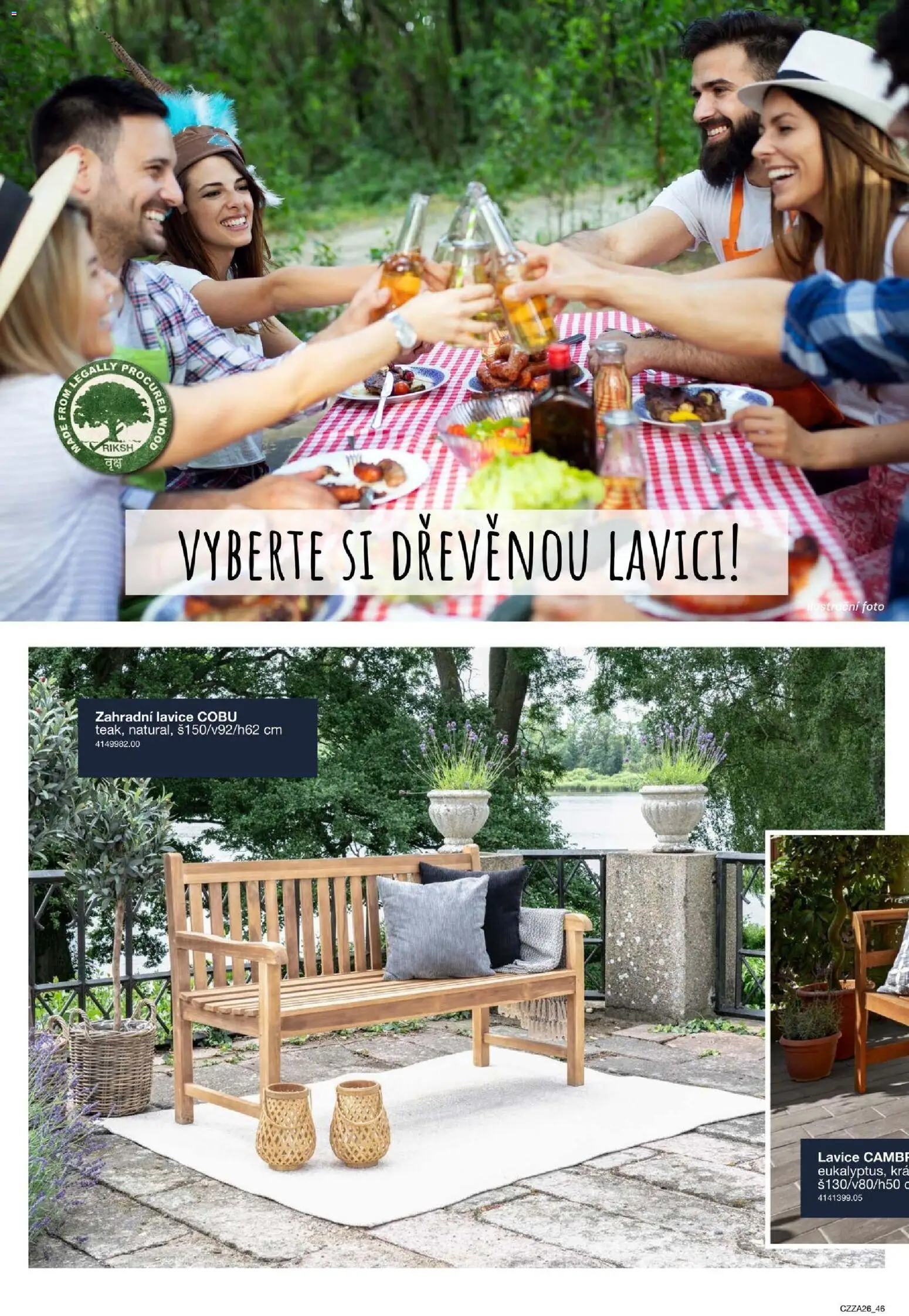 Sconto nábytek katalog - Zahradní speciál od 01.01.2026 | Strana: 46 | Produkty: Zahradní lavice, Lavice