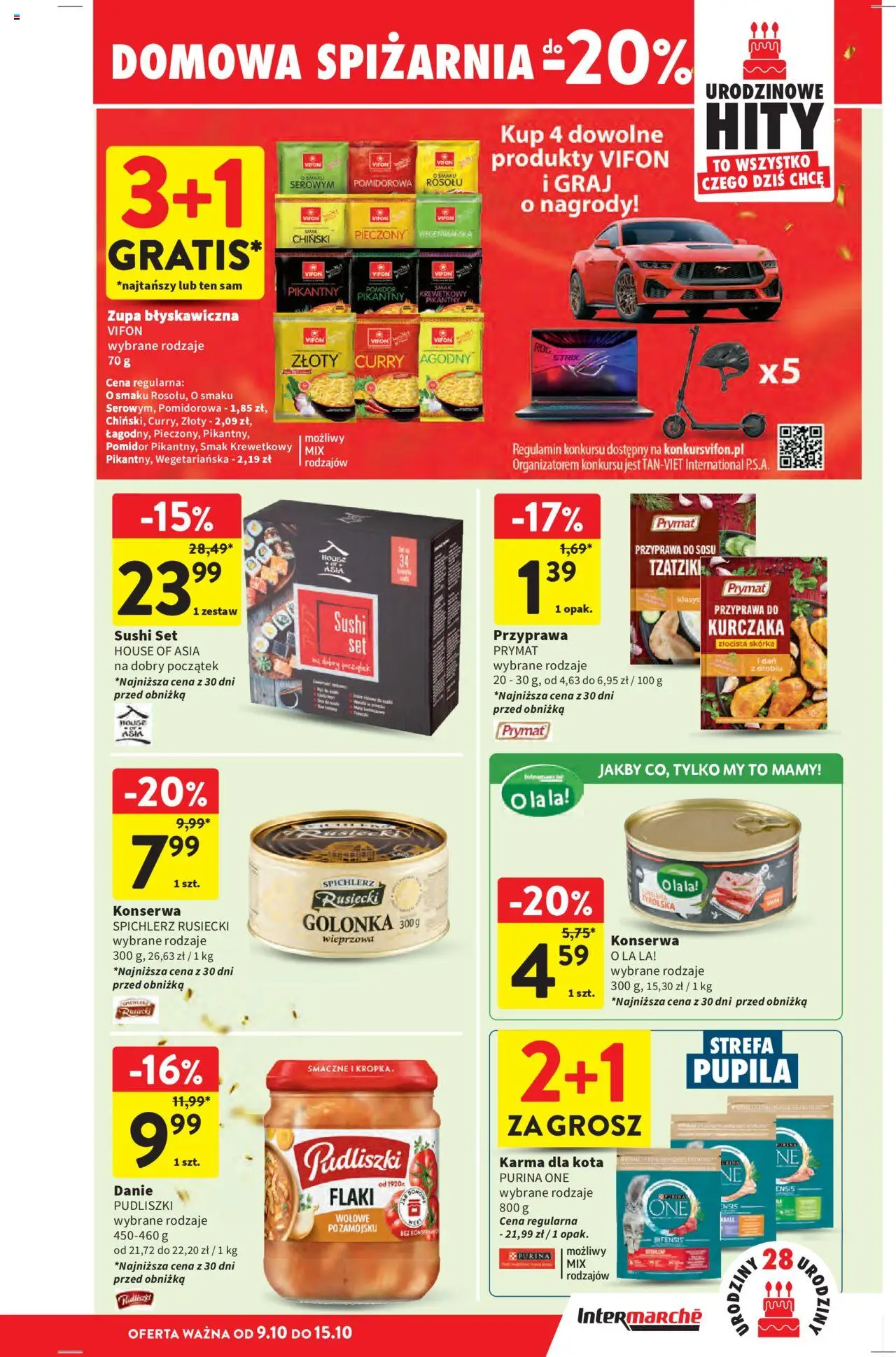 Intermarche Gazetka od 09.10.2025 | Strona: 33 | Produkty: Curry, Vifon, Zupa, Karma dla kota