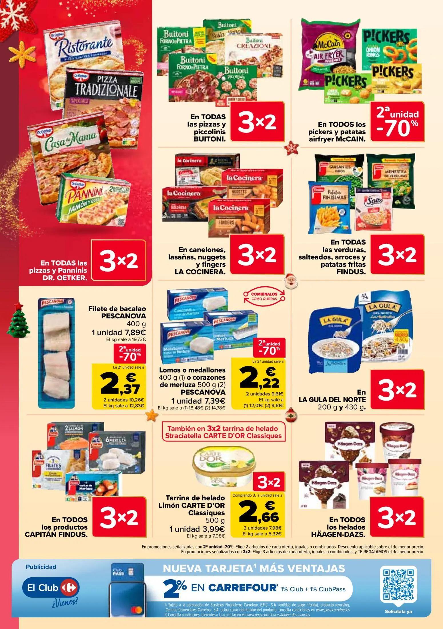 Carrefour folleto │ válido desde el 12.12.2025 | Página: 28 | Productos: Medallones, Pizza, Helado, Nuggets