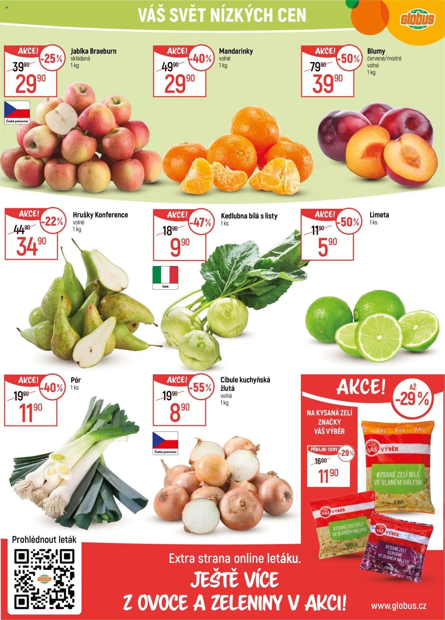 Globus leták - Havířov od 18.03.2026 | Strana: 10 | Produkty: Zelí, Mandarinky, Cibule, Kedlubna
