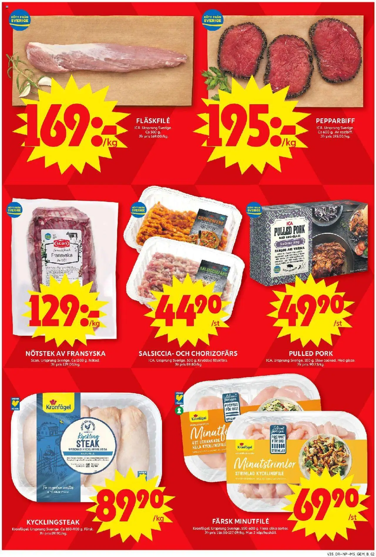ICA Maxi reklamblad aktuell från 25.08.2025 | Sida: 2 | Produkter: Gem, Kycklingklubba, Kycklingfile, Chorizo