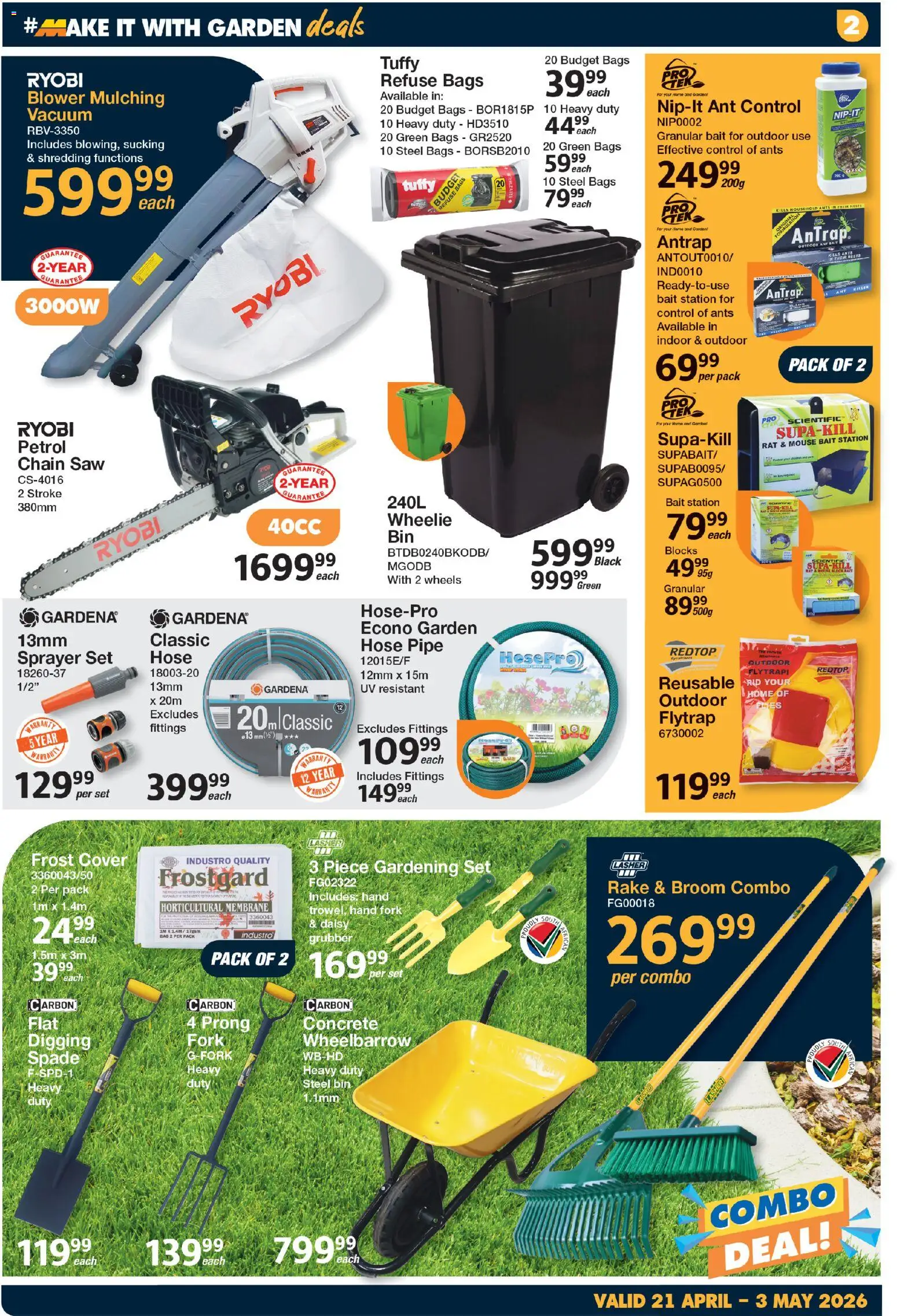 New MICA catalogue – valid from 21.04.2026 | Page: 2 | Products: Bag, Wheelbarrow, Spade, Refuse bags