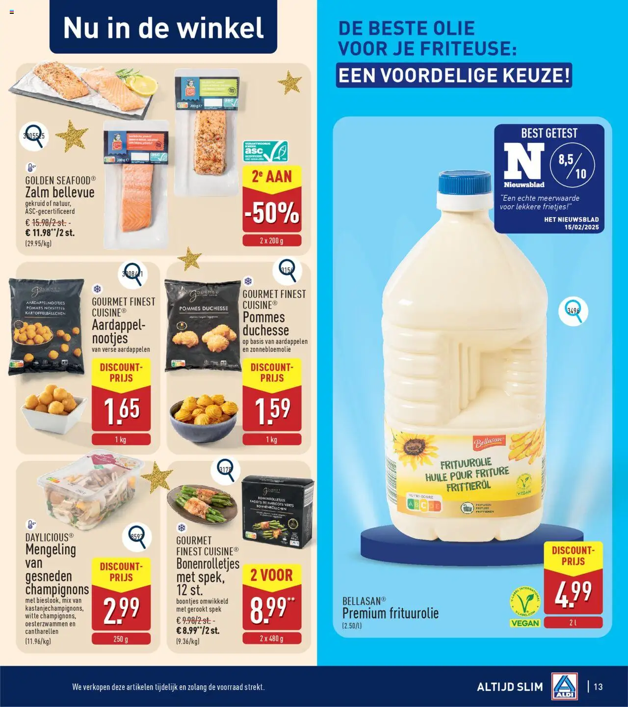 {H1} | Pagina: 13 | Producten: Zalm, Friteuse, Aardappel, Olie