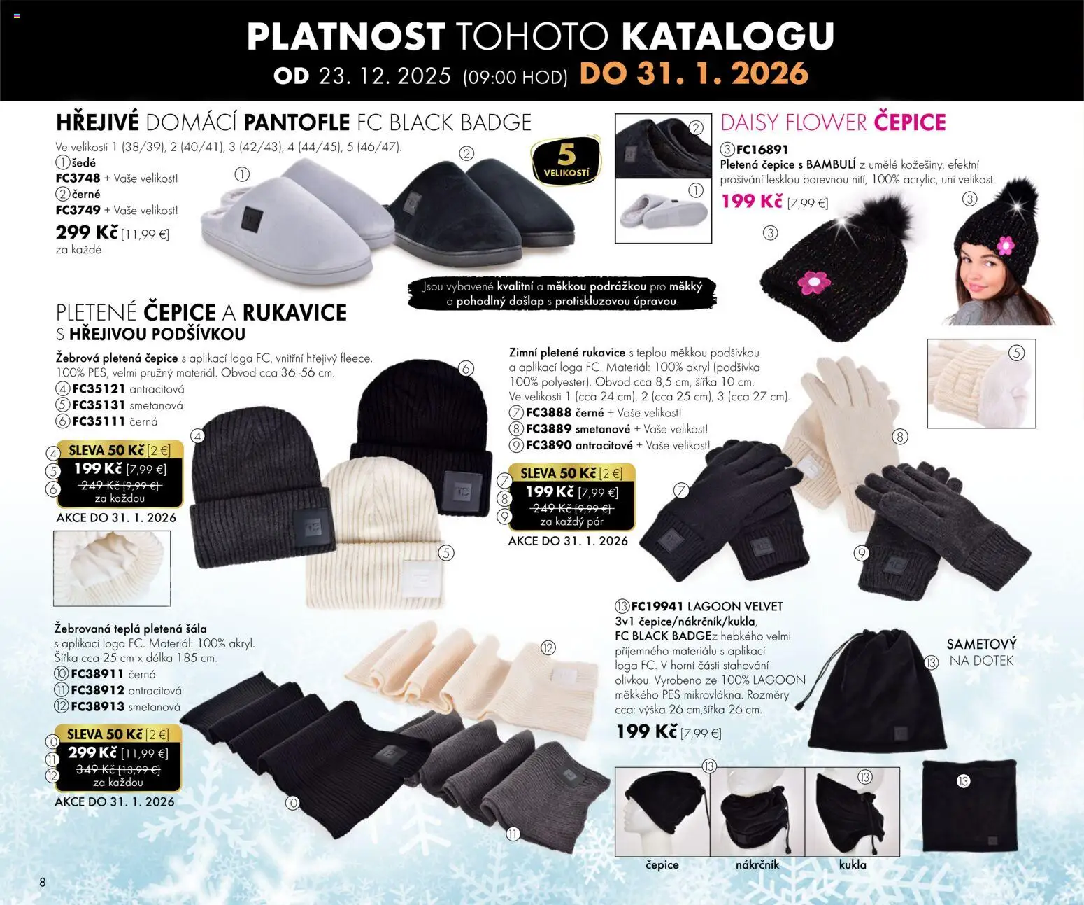 Nové Dedra akcie – leták je platný od 01.01.2026 | Strana: 8 | Produkty: Rukavice