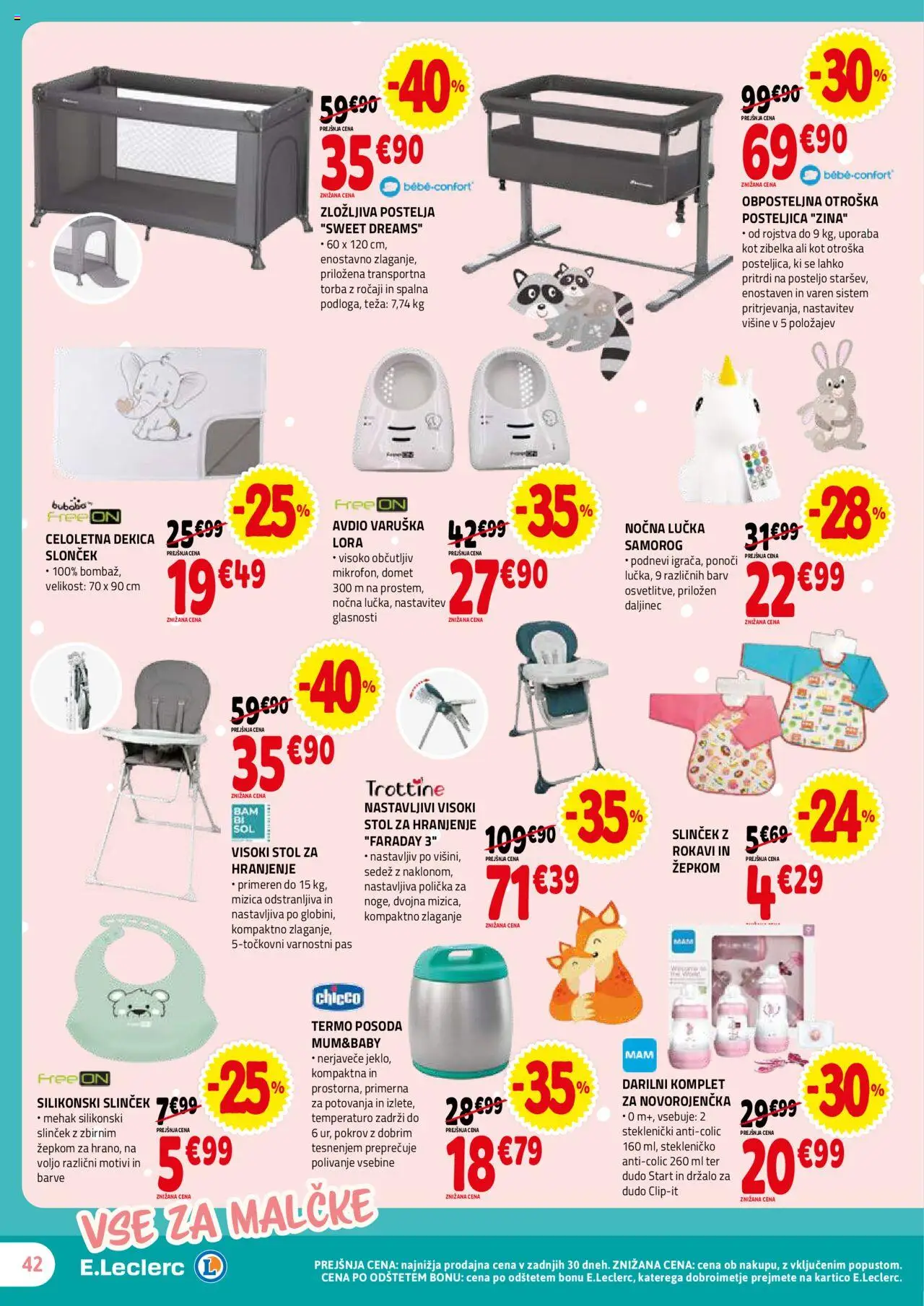 E.leclerc katalog │ velja od 03.09.2025 | Stran: 42 | Izdelki: Torba, Mizica, Stol, Pas