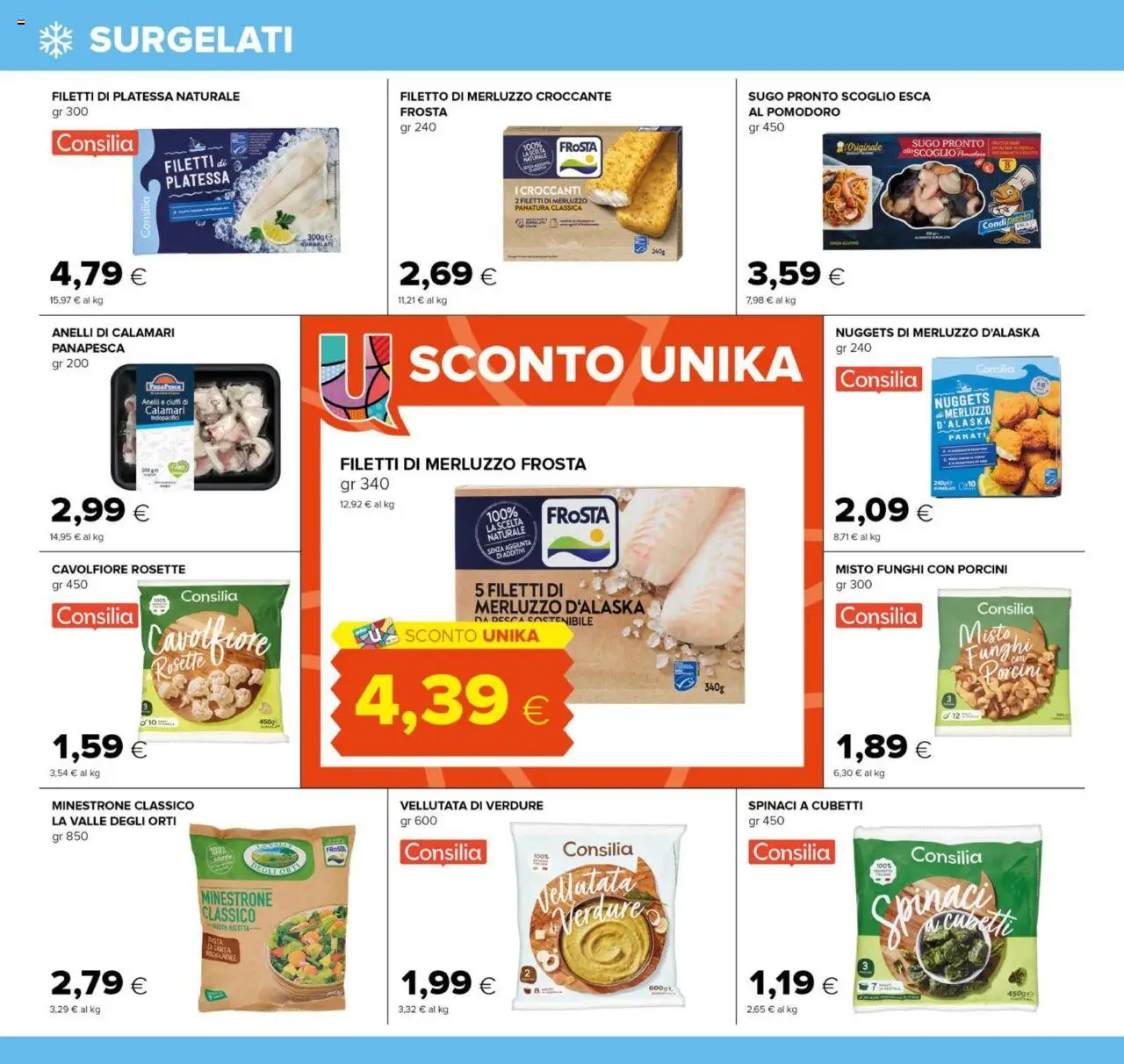 Volantino Oasi del 13.09.2025 | Pagina: 12 | Prodotti: Minestrone, Merluzzo, Verdure, Calamari