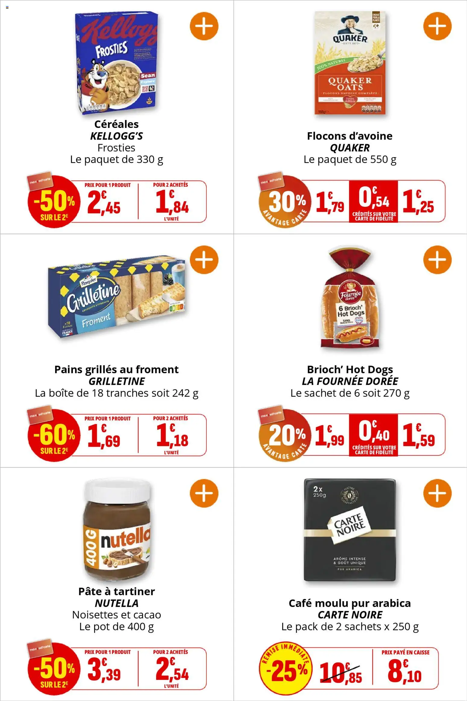 {H1} | Page: 19 | Produits: Pâte à tartiner, Café moulu, Café, Céréales