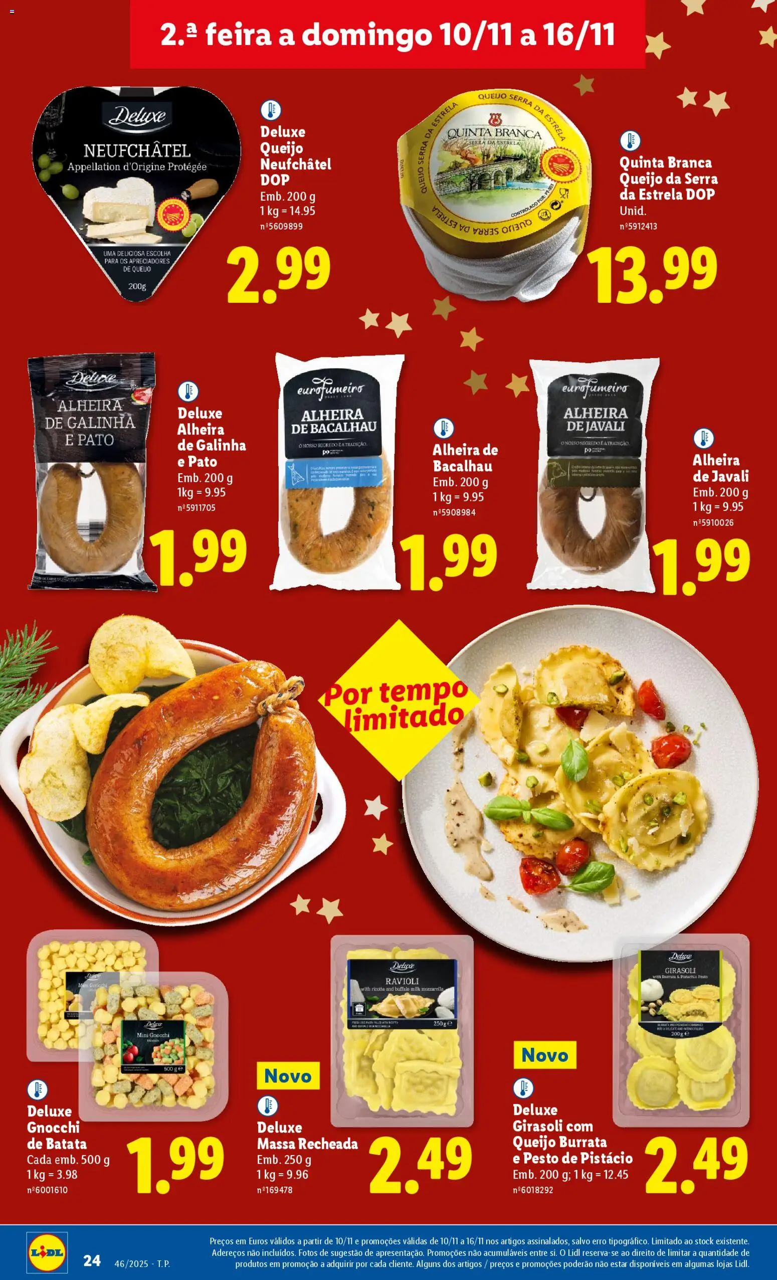 Lidl folheto │ válido de 10.11.2025 | Página: 24 | Produtos: Batata, Gnocchi, Massa, Alheira