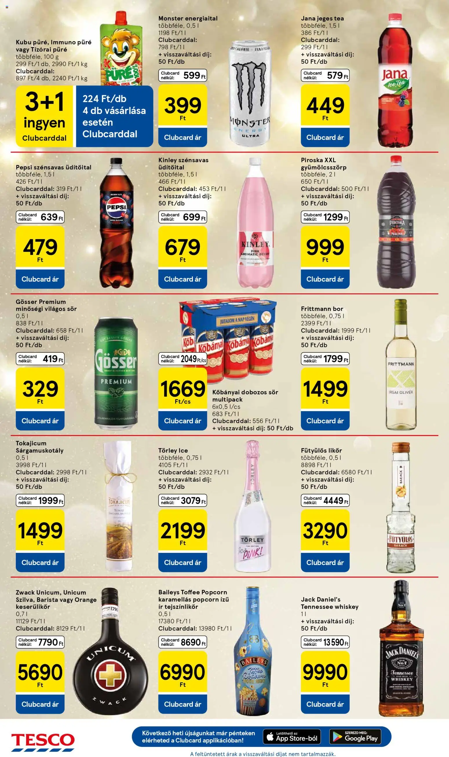 Tesco akciós ujság - amely érvényes a következő dátumtól: 13.11.2025 | Oldal: 6 | Termékek: Pepsi, Whiskey, Gösser, Dobozos sör