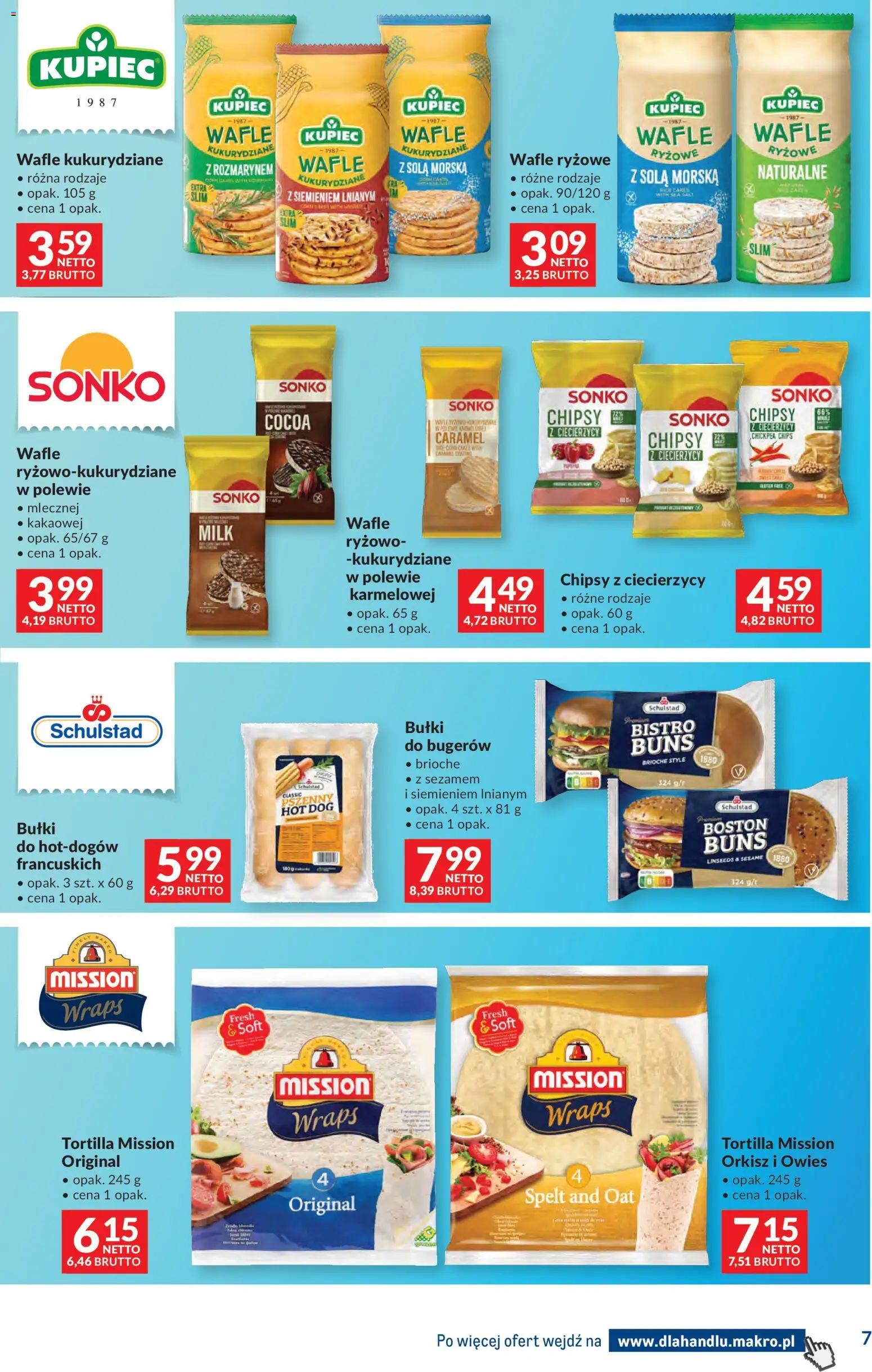 Makro Gazetka - Dystrybucja do sklepów od 20.01.2026 | Strona: 7 | Produkty: Chipsy, Wafle, Wafle ryżowe, Tortilla