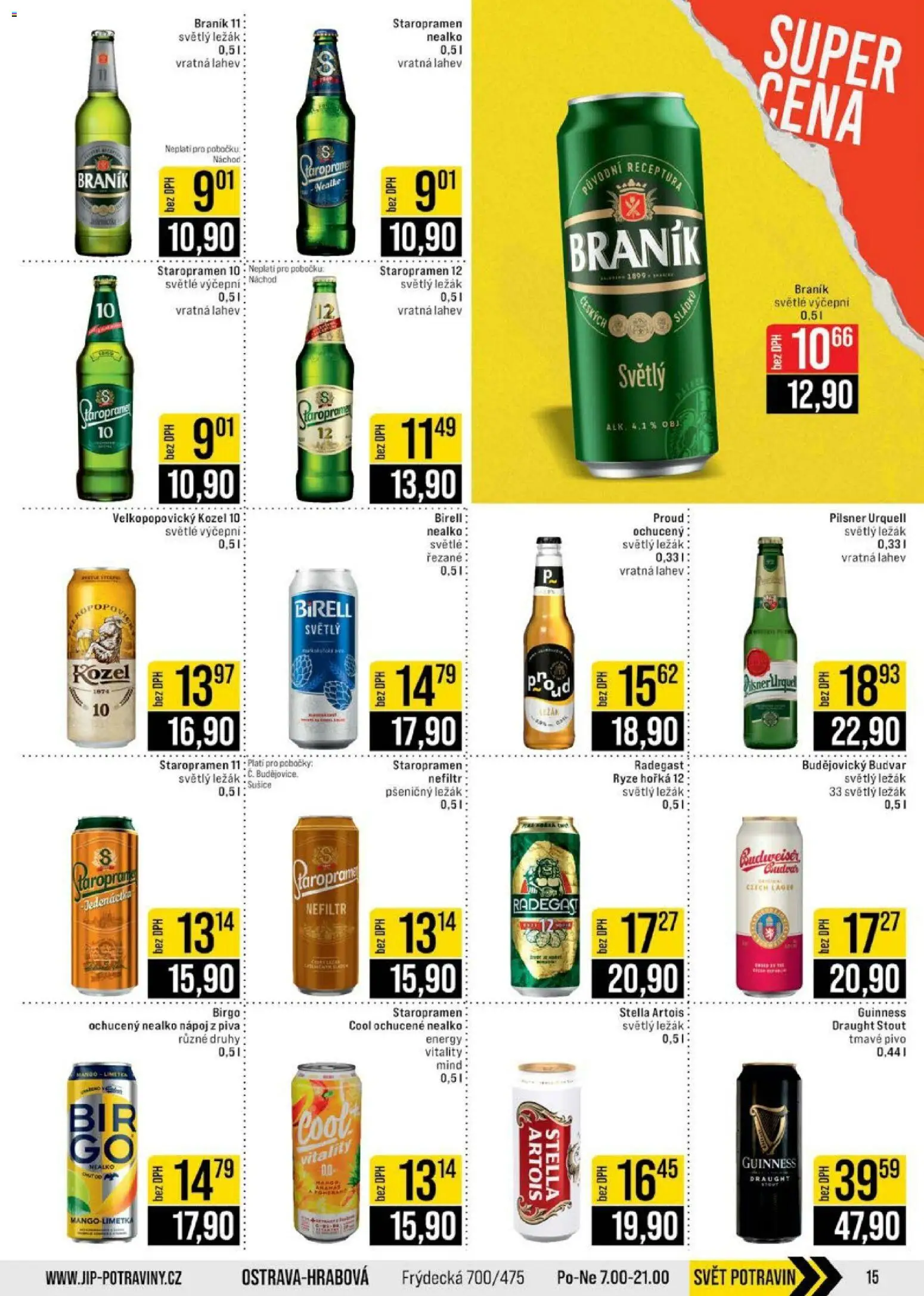 Jip leták - Cash & Carry od 22.04.2026 | Strana: 15 | Produkty: Kozel, Braník, Radegast, Braník 11