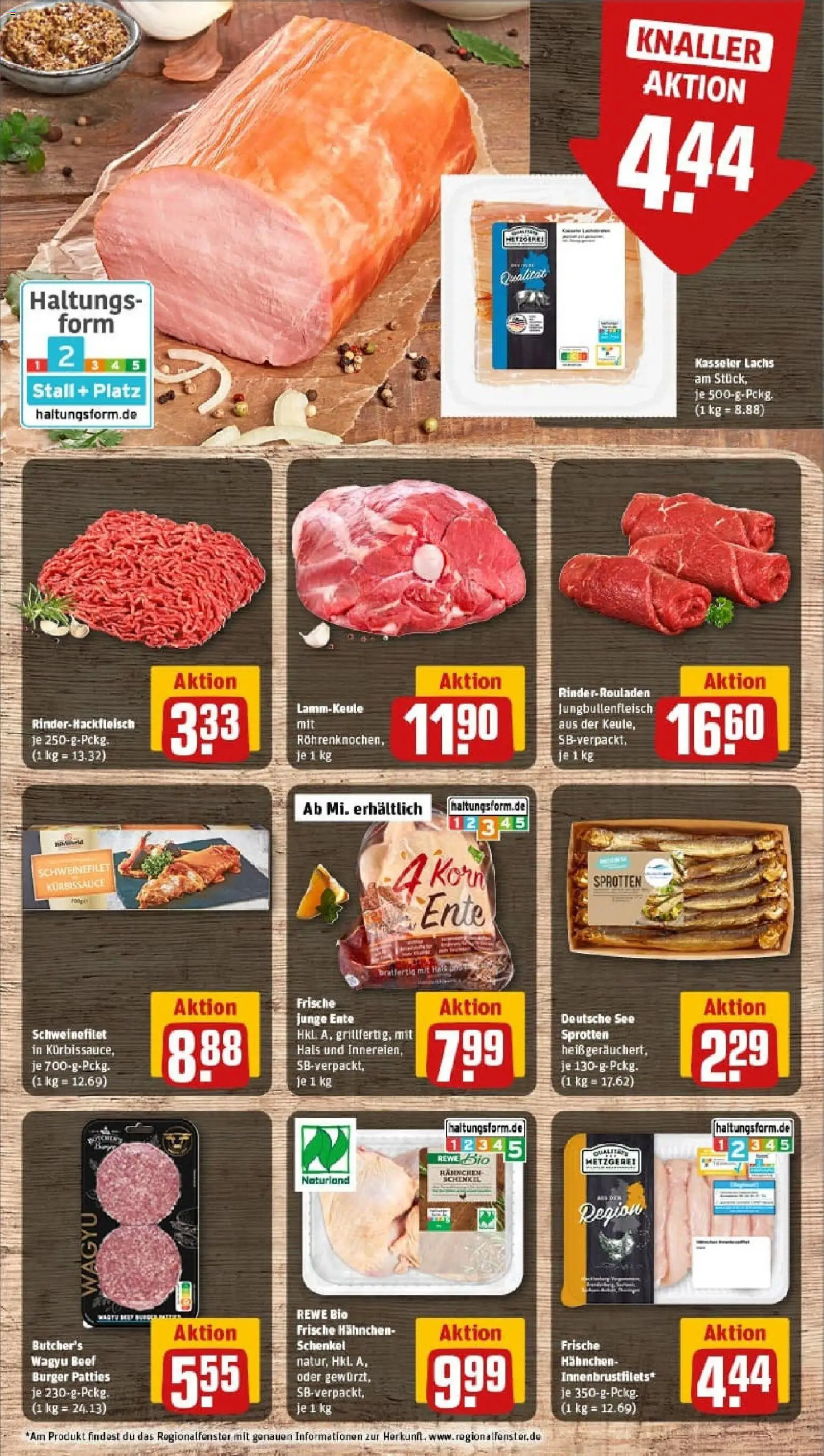 Rewe prospekt Potsdam	 – gültig ab 26.10.2025 | Seite: 10 | Produkte: Hahnchen, Burger, Schweinefilet, Lachs