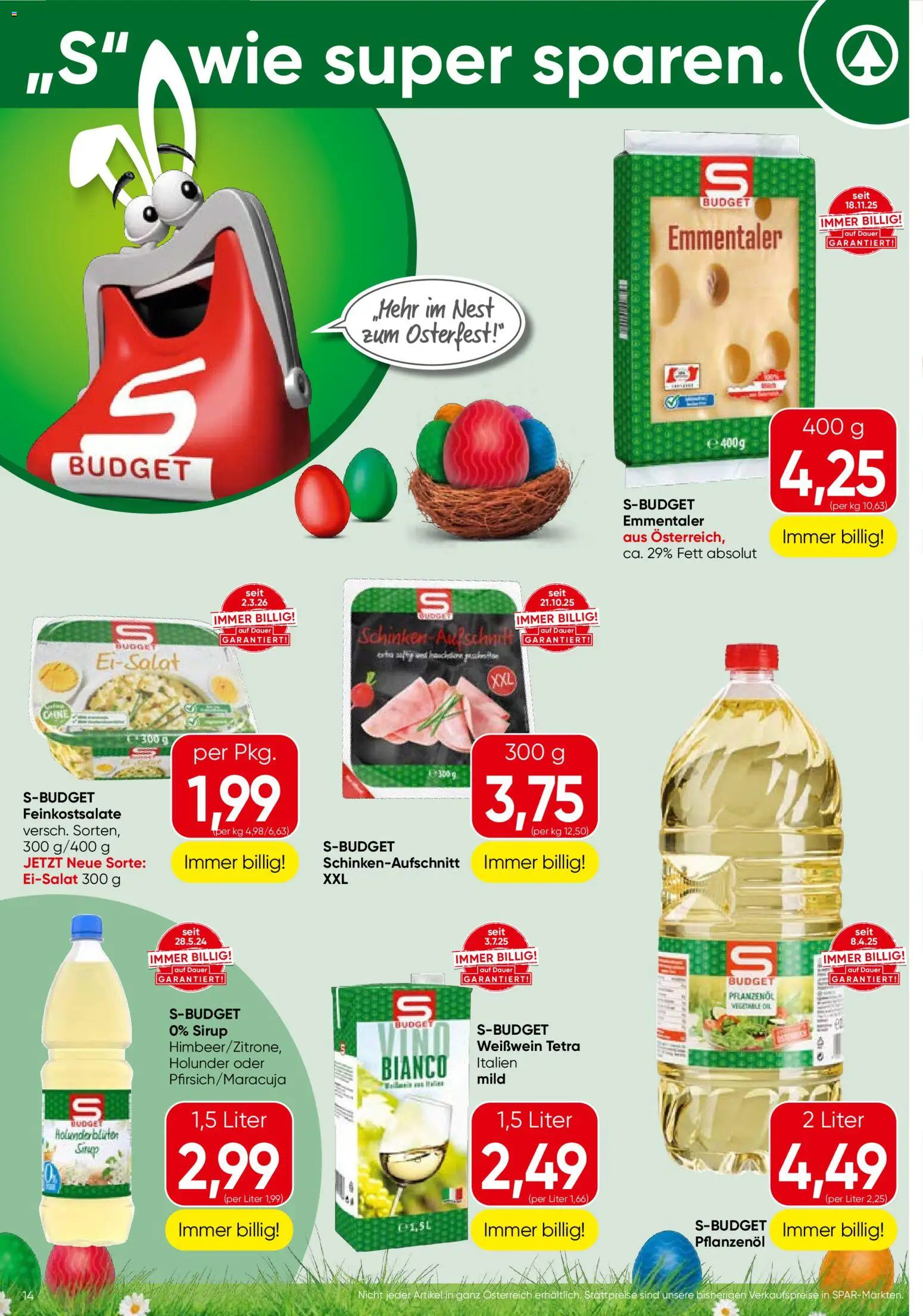 Spar Flugblatt - Steiermark gültig ab 19.03.2026 | Seite: 14 | Produkte: Häränliha