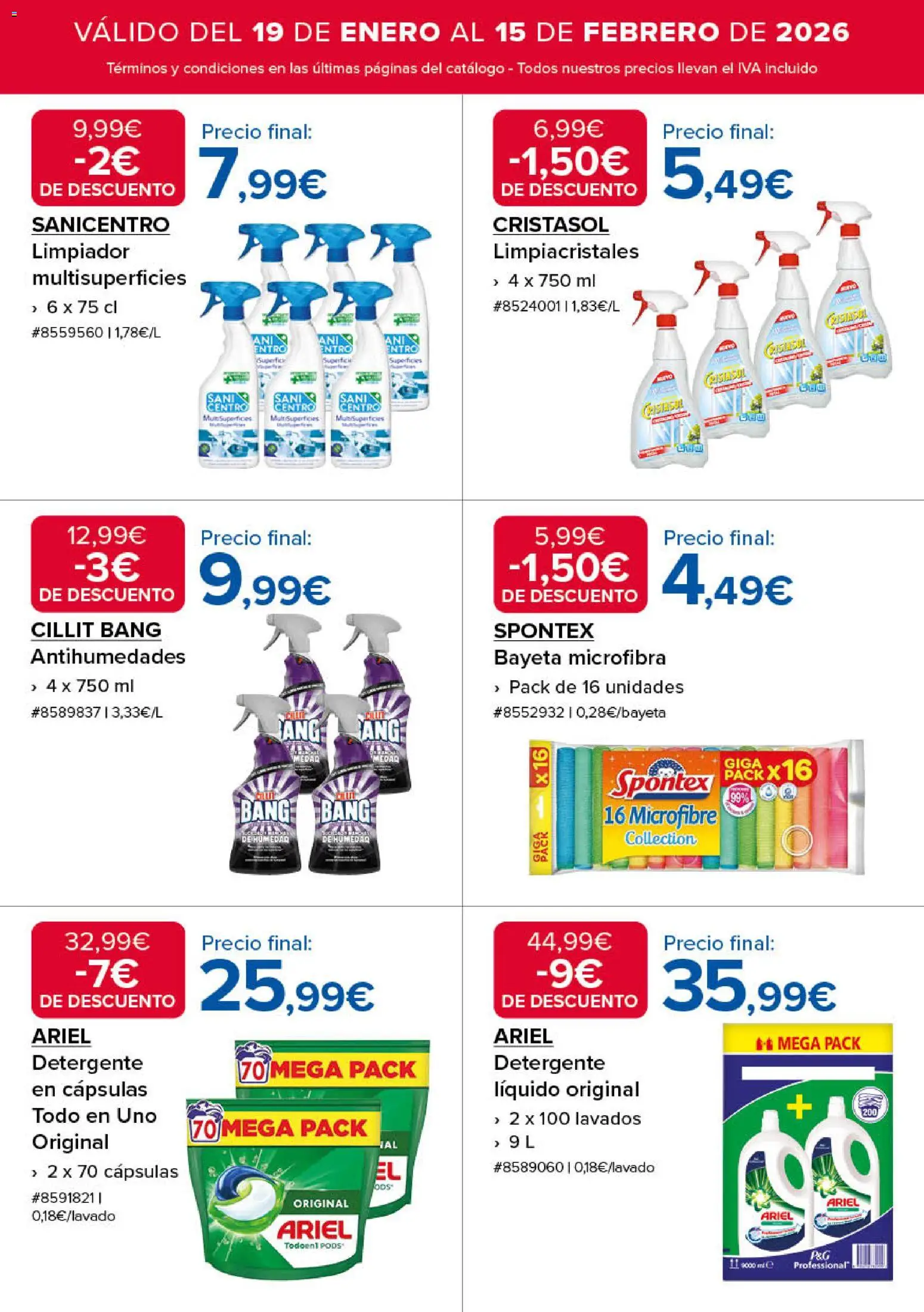 Costco catálogo │ válido desde el 19.01.2026 | Página: 9 | Productos: Limpiacristales, Detergente