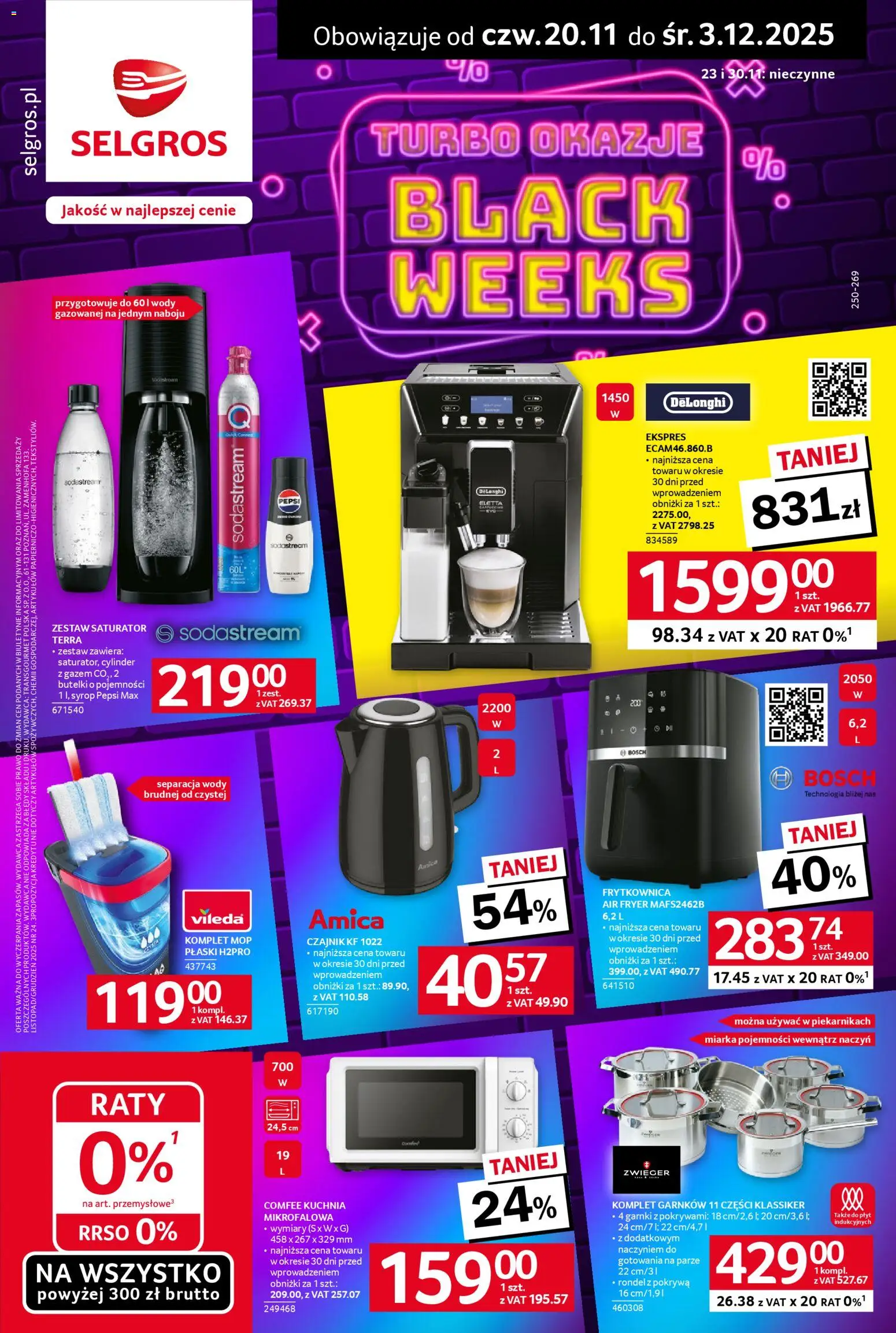 Selgros cash&carry Black Friday od 20.11.2025 | Strona: 1 | Produkty: Pepsi, Komplet garnków, Garnki, Sodastream