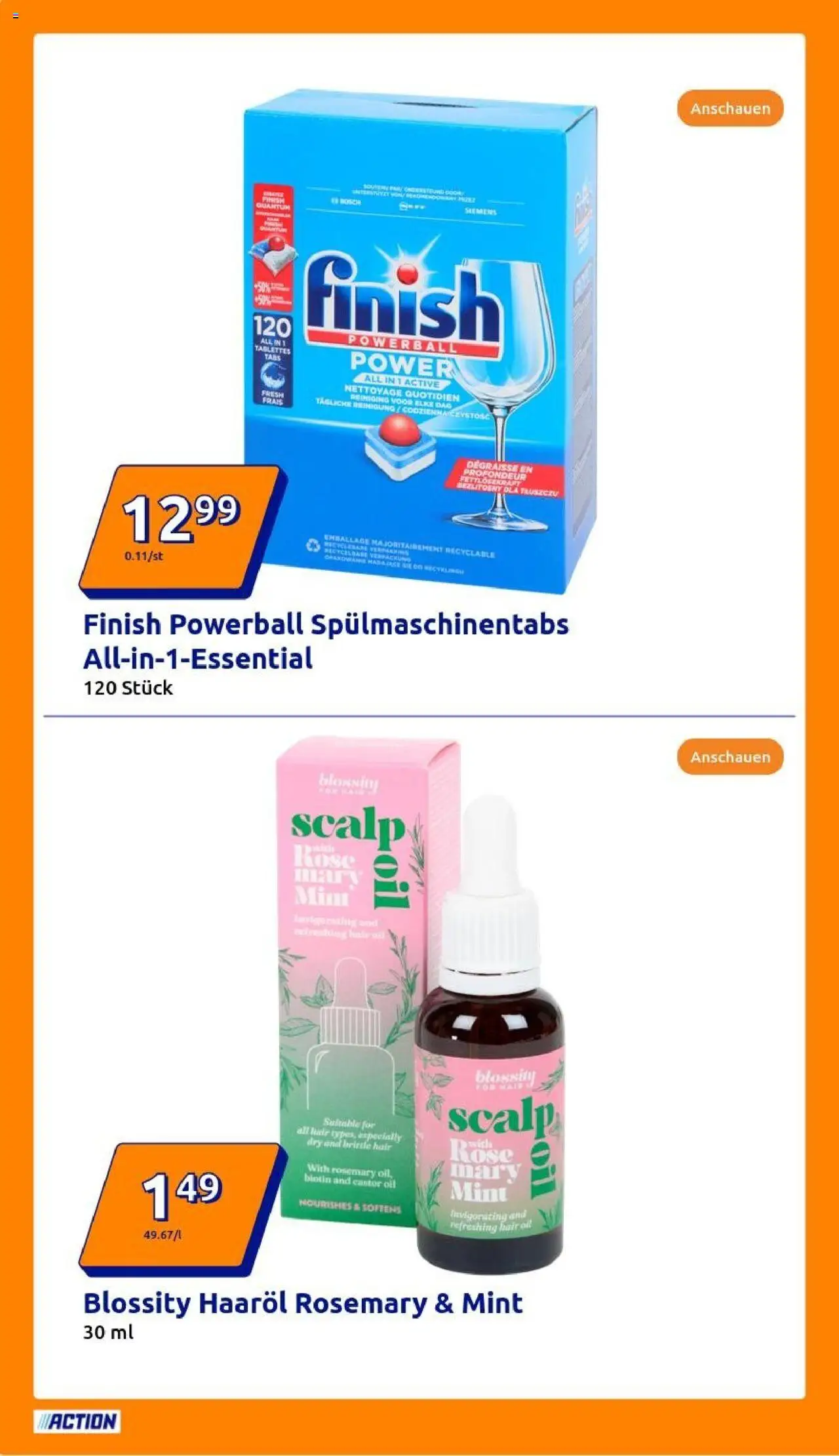 Action Prospekt - gültig ab dem 27.08.2025 | Seite: 28 | Produkte: Bosch, Siemens, Haaröl, Spülmaschinentabs