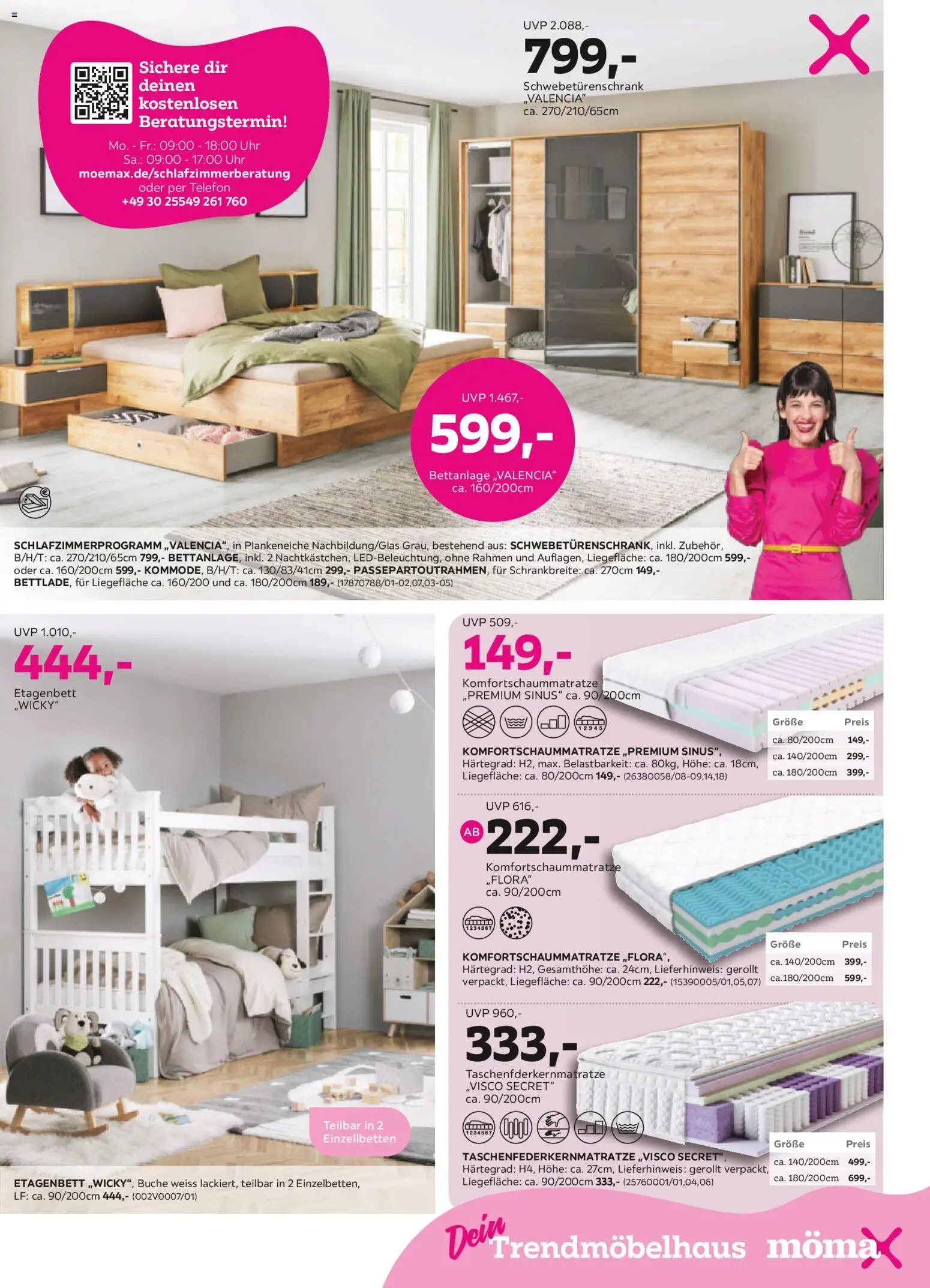 Mömax Prospekt 	 – gültig ab 09.03.2026 | Seite: 7 | Produkte: Schwebetürenschrank, Telefon, Uhr