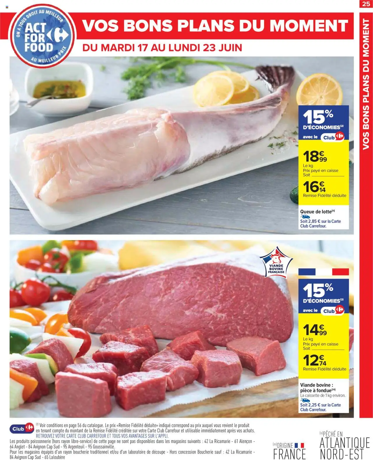  | Page: 27 | Produits: Queue de lotte, Poissonnerie, Viande, Viande bovine