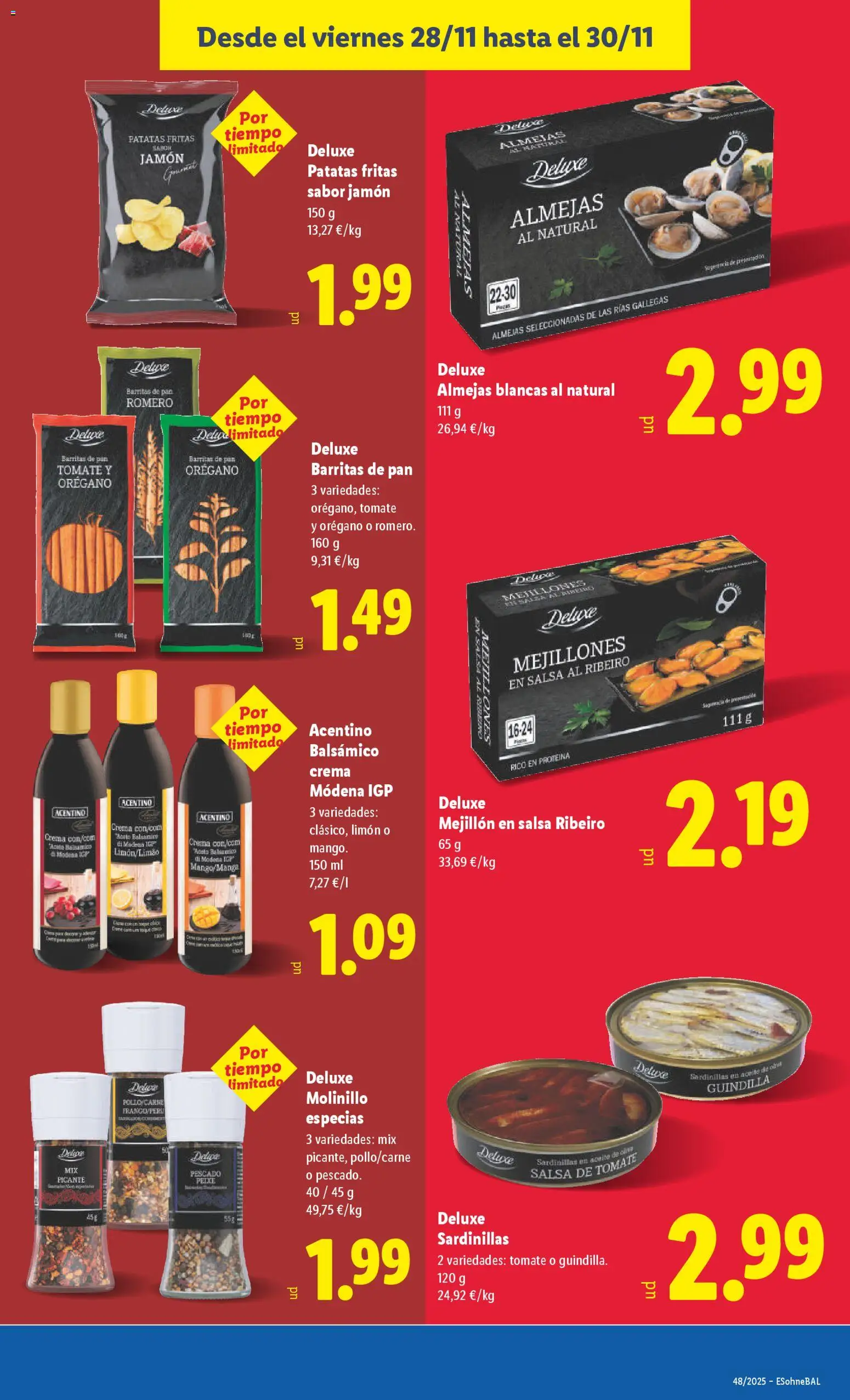 Lidl folleto │ válido desde el 24.11.2025 | Página: 29 | Productos: Jamón, Salsa de tomate, Crema, Ρούτερ