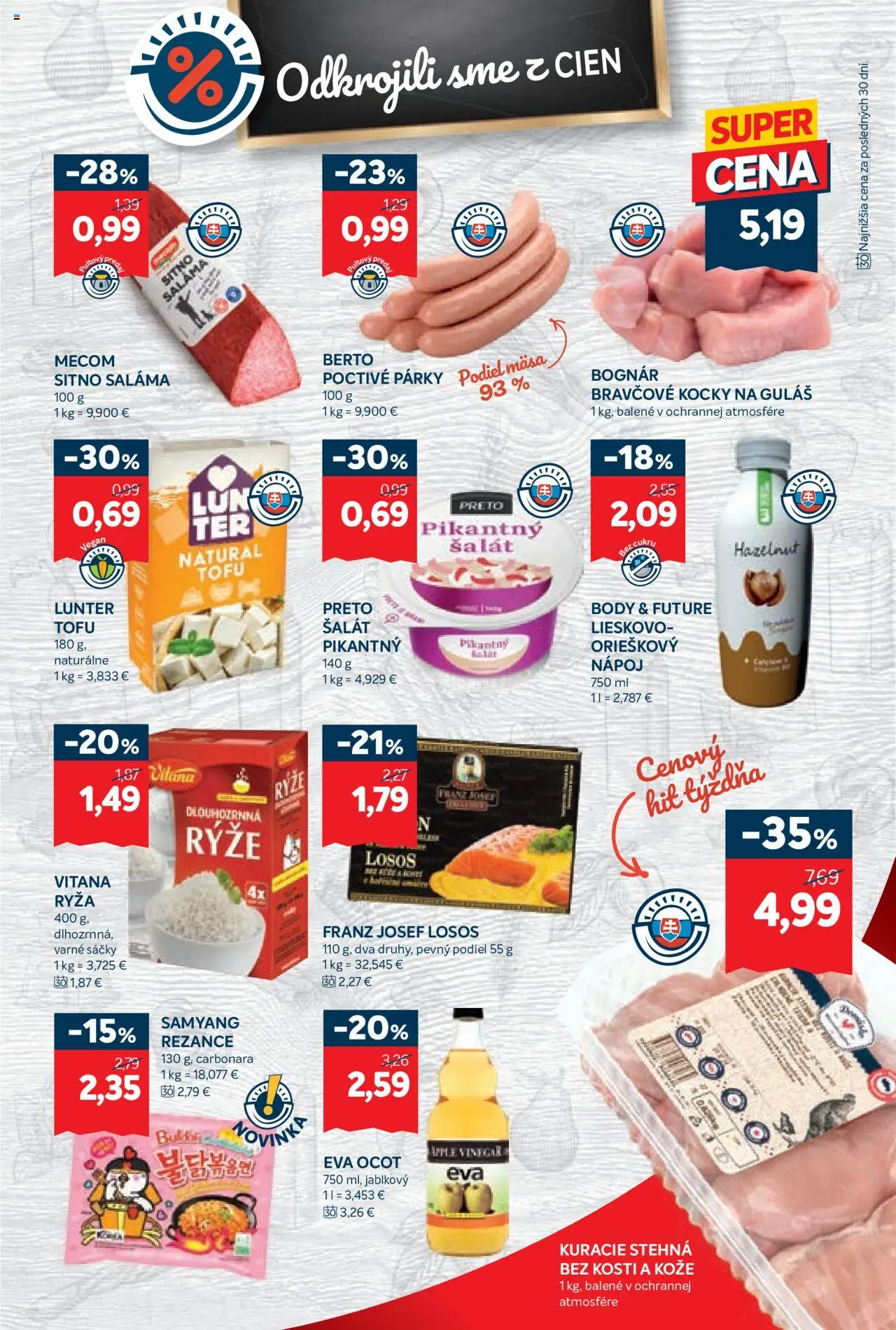 Kraj leták │ platný od 19.06.2025 | Strana: 5 | Produkty: Saláma, Tofu, Šalát, Párky