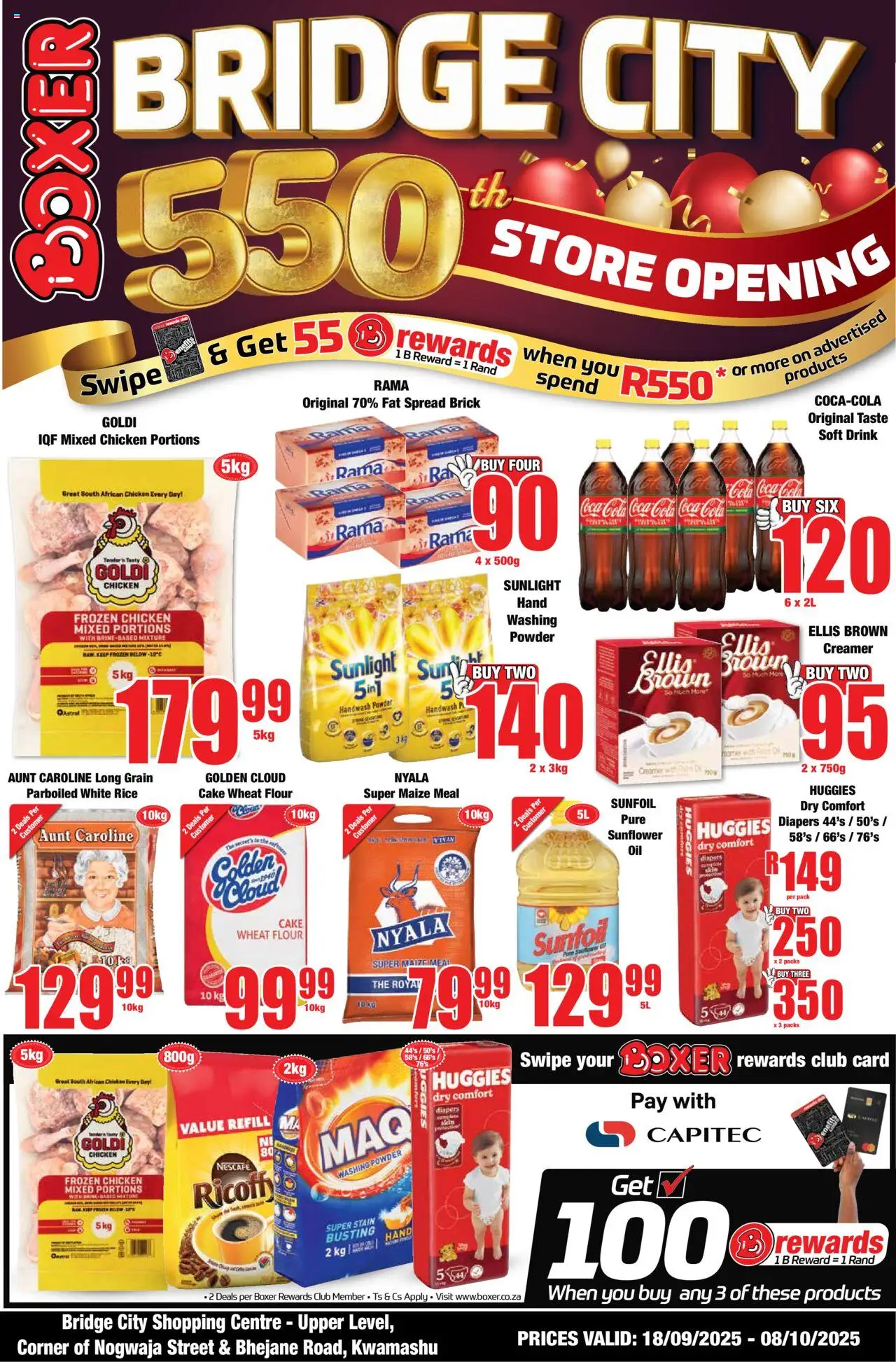 New Boxer catalogue – valid from 18.09.2025 | Page: 1 | Products: Cake, Maize meal, Creamer, Powder