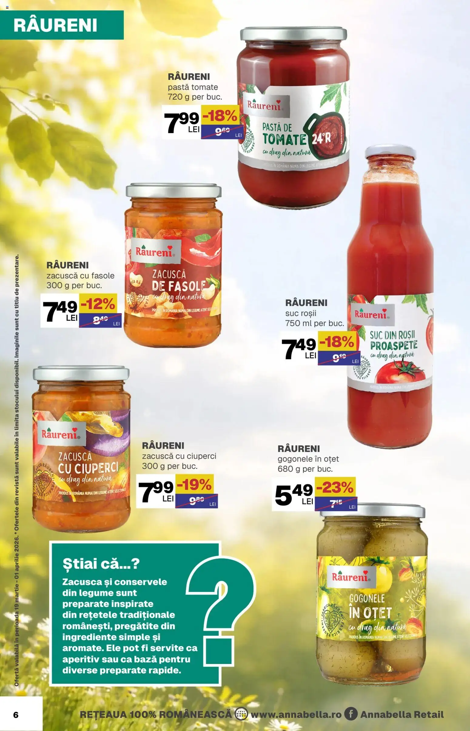Noul catalog Annabella – valabil de la 19.03.2026 | Pagină: 6 | Produse: Oțet, Suc, Roșii, Zacuscă