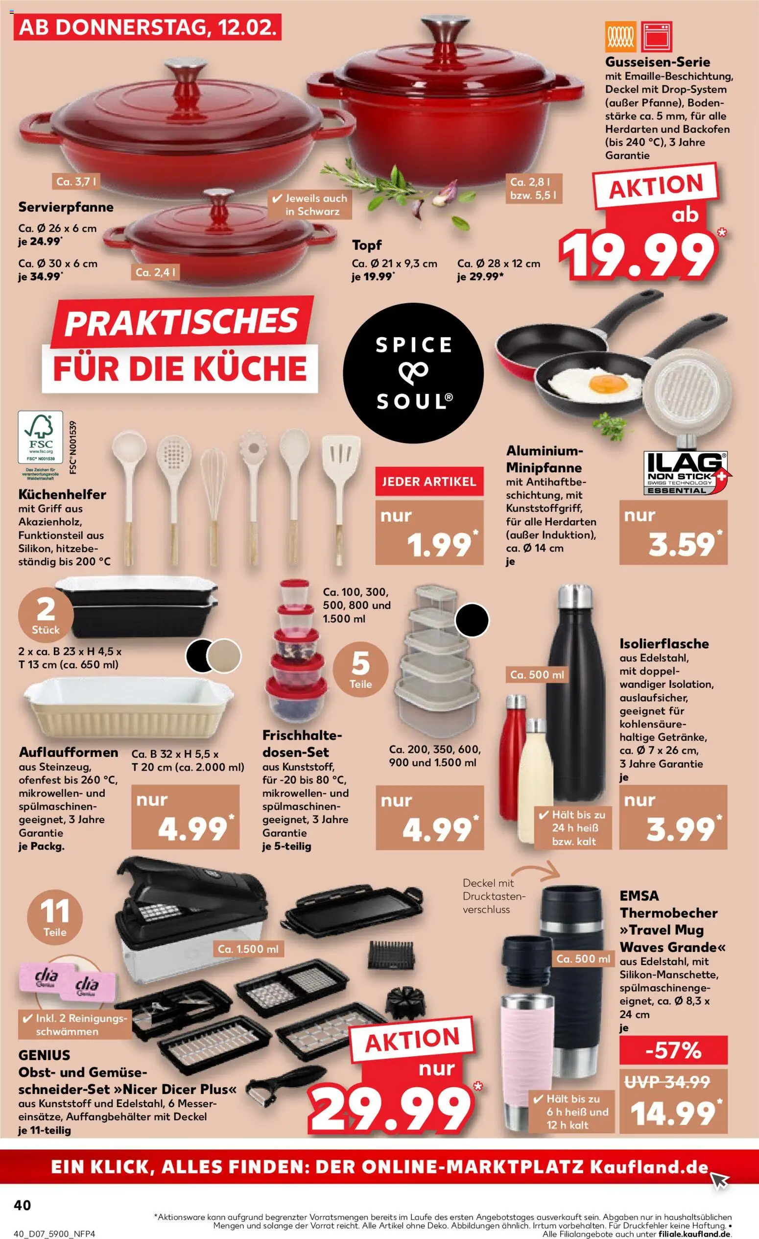Kaufland prospekt Frankfurt (Oder)	 – gültig ab 12.02.2026 | Seite: 40 | Produkte: Küche, Gemüse, Obst, Backofen