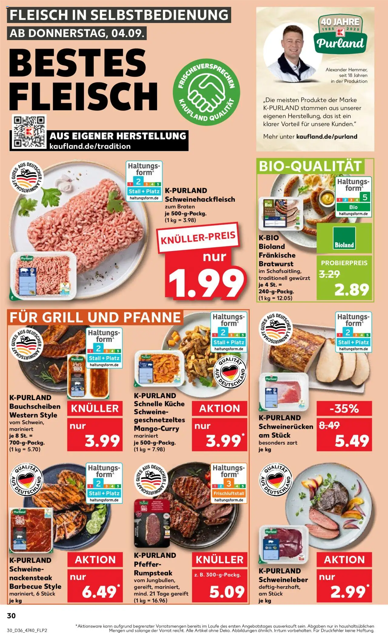 Kaufland prospekt Hannover	 – gültig ab 07.09.2025 | Seite: 30 | Produkte: Rumpsteak, Küche, Steak, Fleisch
