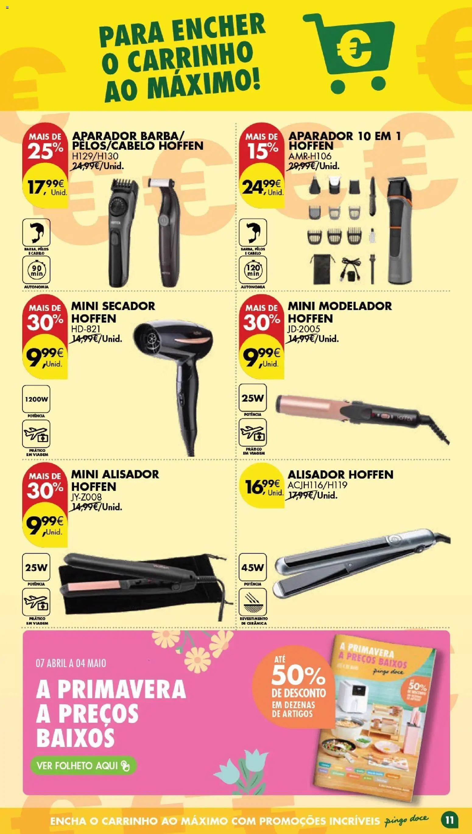 Pingo Doce Poupe Este Fim de Semana │ válido de 24.04.2026 | Página: 11 | Produtos: Secador, Alisador, Aparador