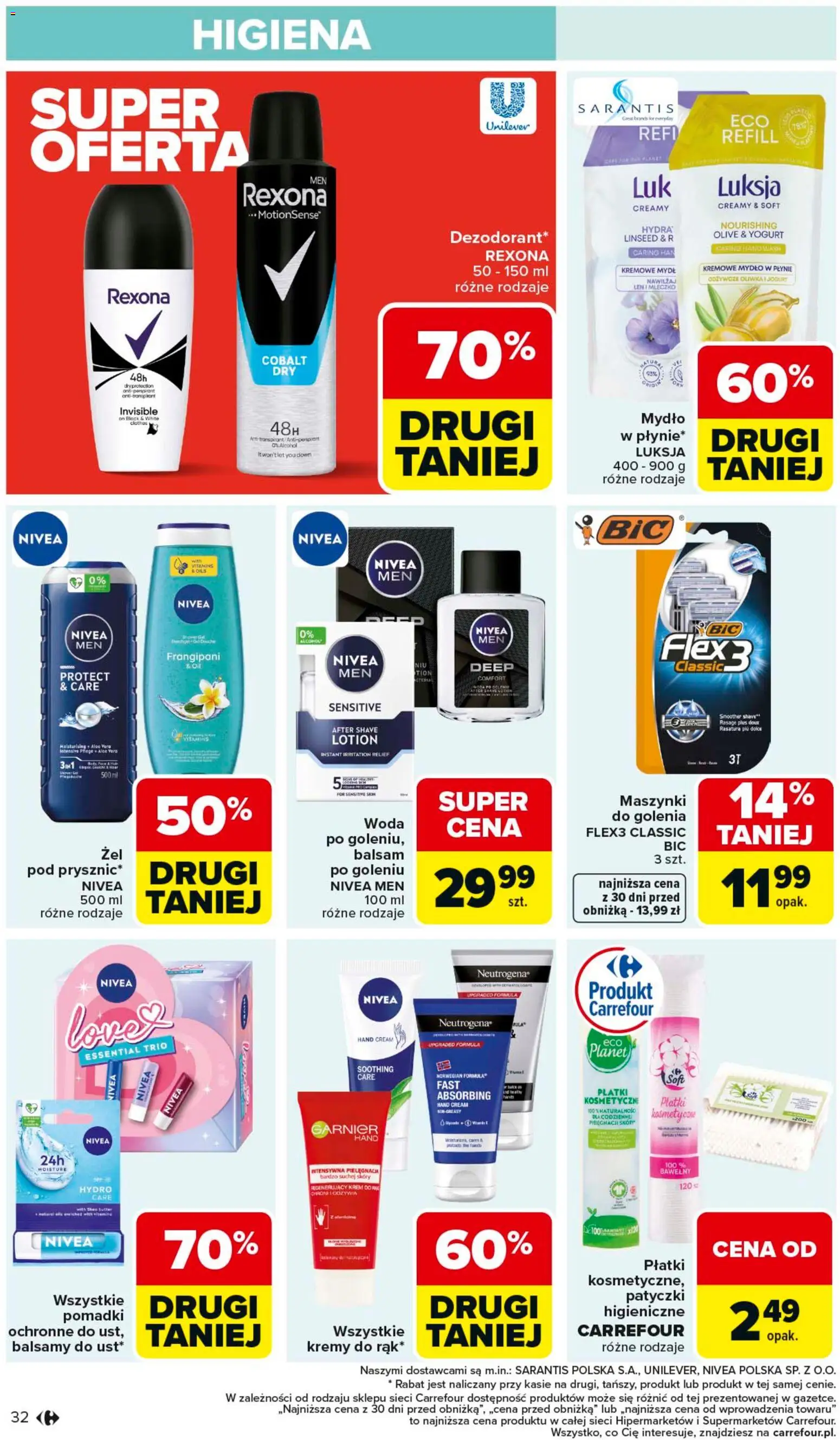 Carrefour Gazetka od 02.02.2026 | Strona: 34 | Produkty: Kremowe mydło w płynie, Jogurt, Płatki kosmetyczne, Krem