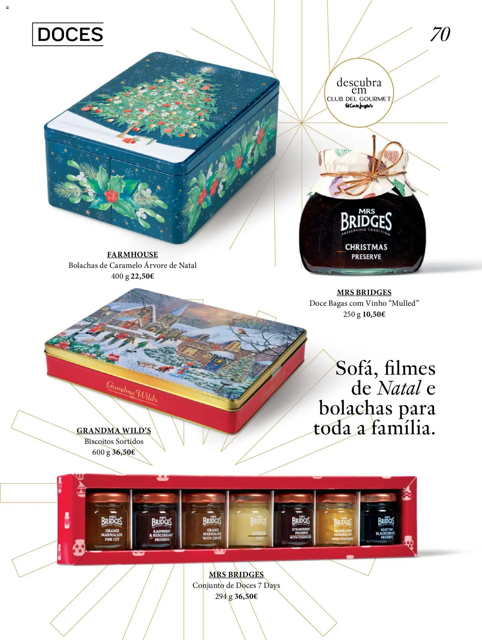 El Corte Ingles folheto │ válido de 26.11.2025 | Página: 70 | Produtos: Árvore de natal, Bolachas, Vinho, Doces
