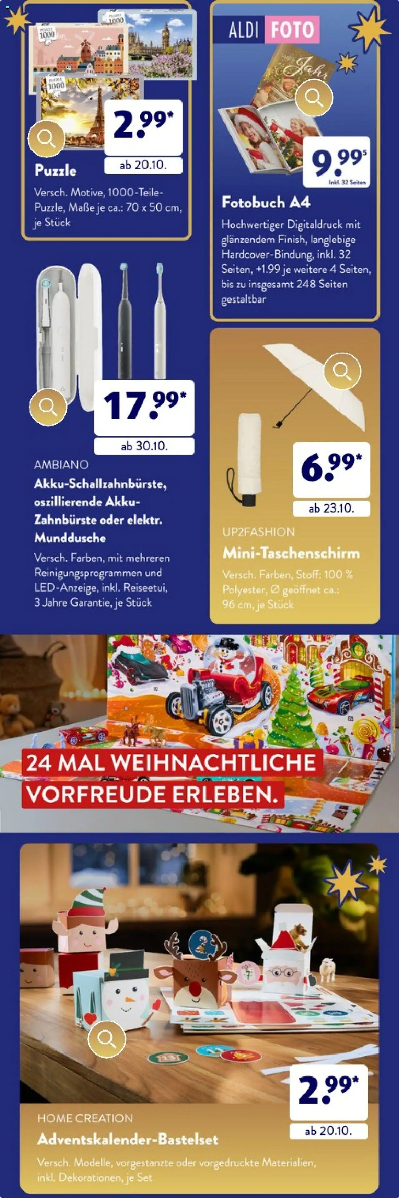 Aldi Süd Weihnachtsbroschüre Oktober – gültig ab 11.10.2025 | Seite: 5 | Produkte: Up2fashion, Zahnbürste, Home creation