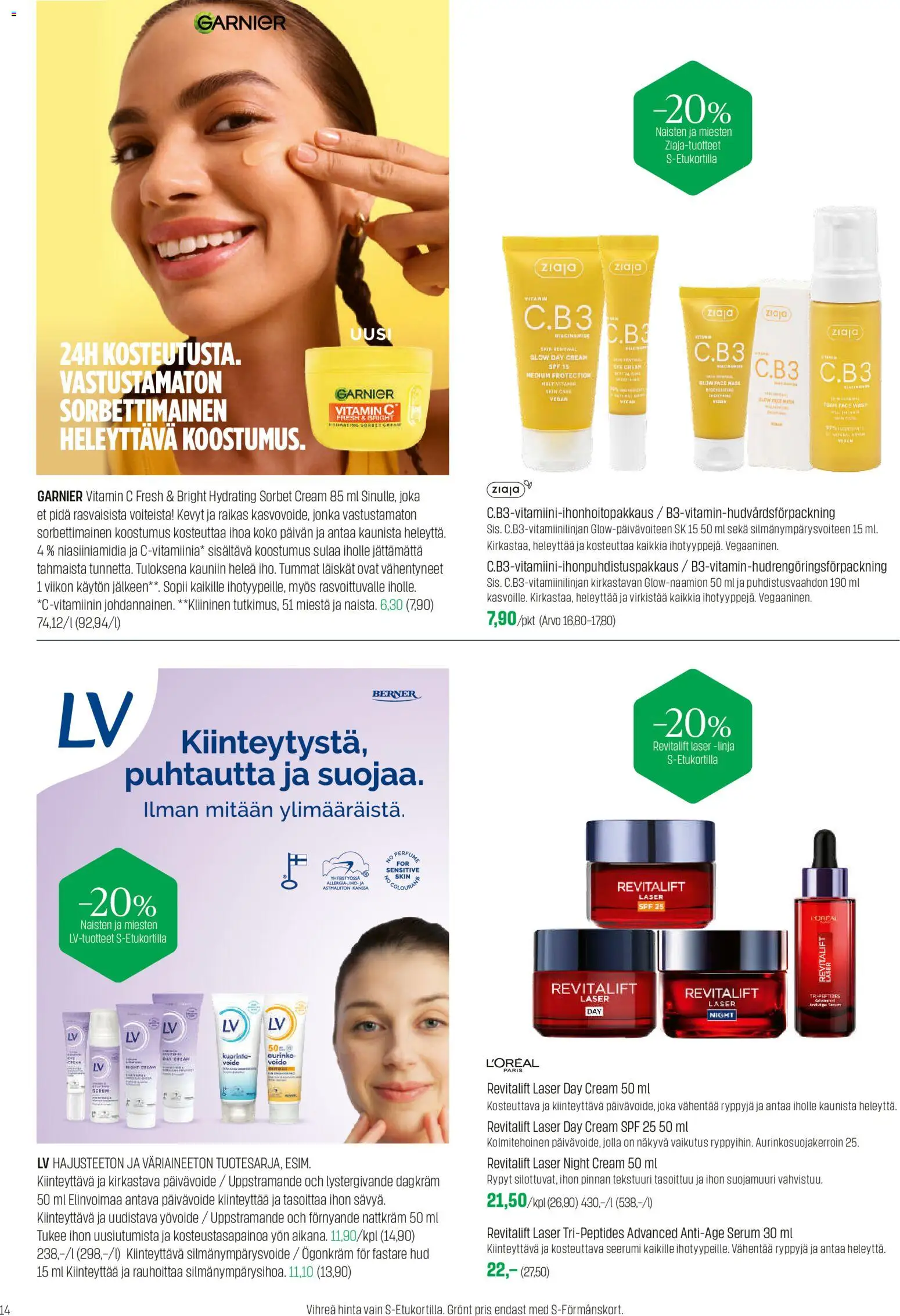 Sokos tarjoukset – voimassa 26.01.2026 alkaen | Sivu: 14 | Tuotteet: Kuorinta, Yövoide, Seerumi, Silmänympärysvoide