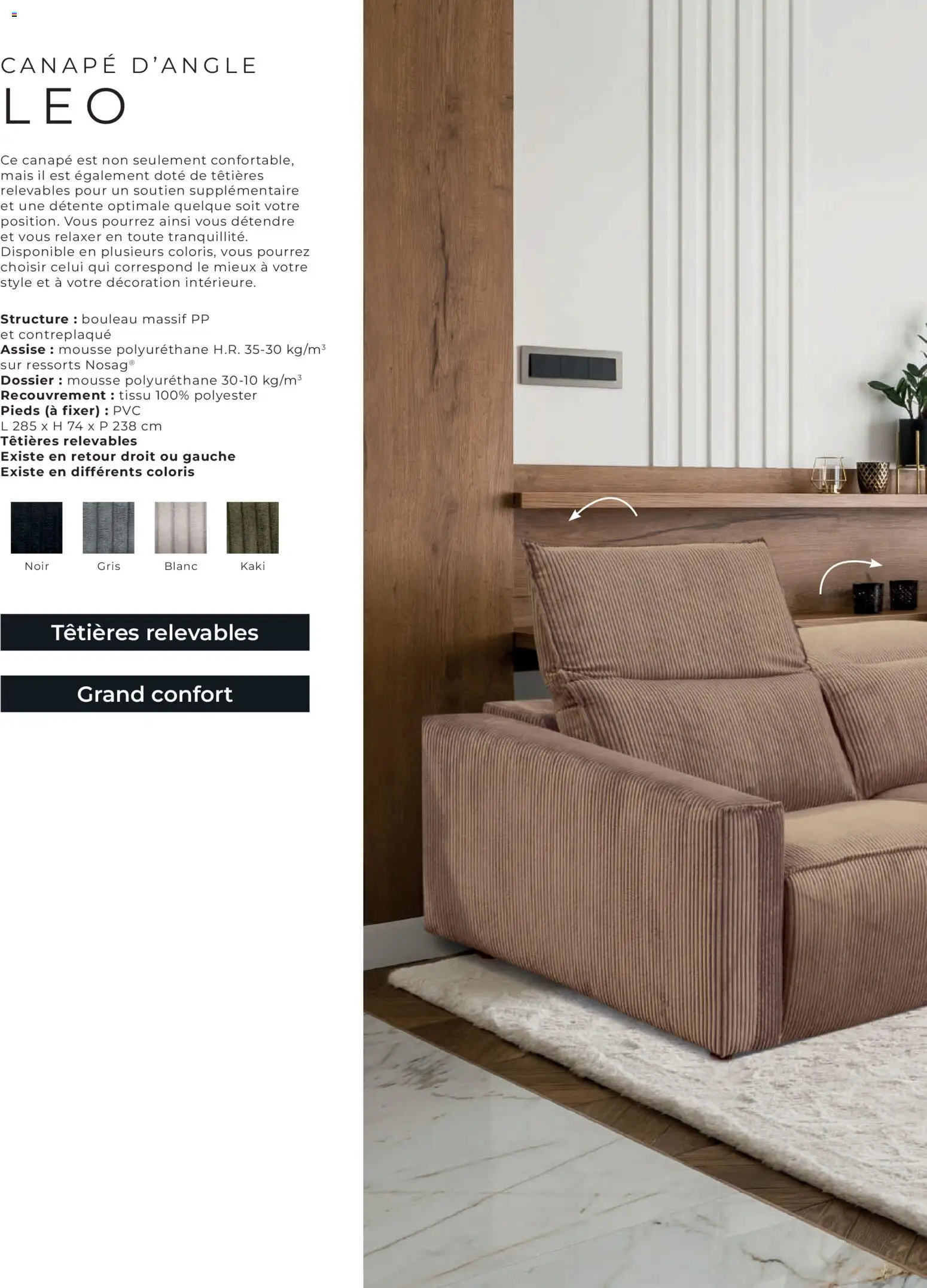 {H1} | Page: 26 | Produits: Kaki, Mais, Mousse, Canapé