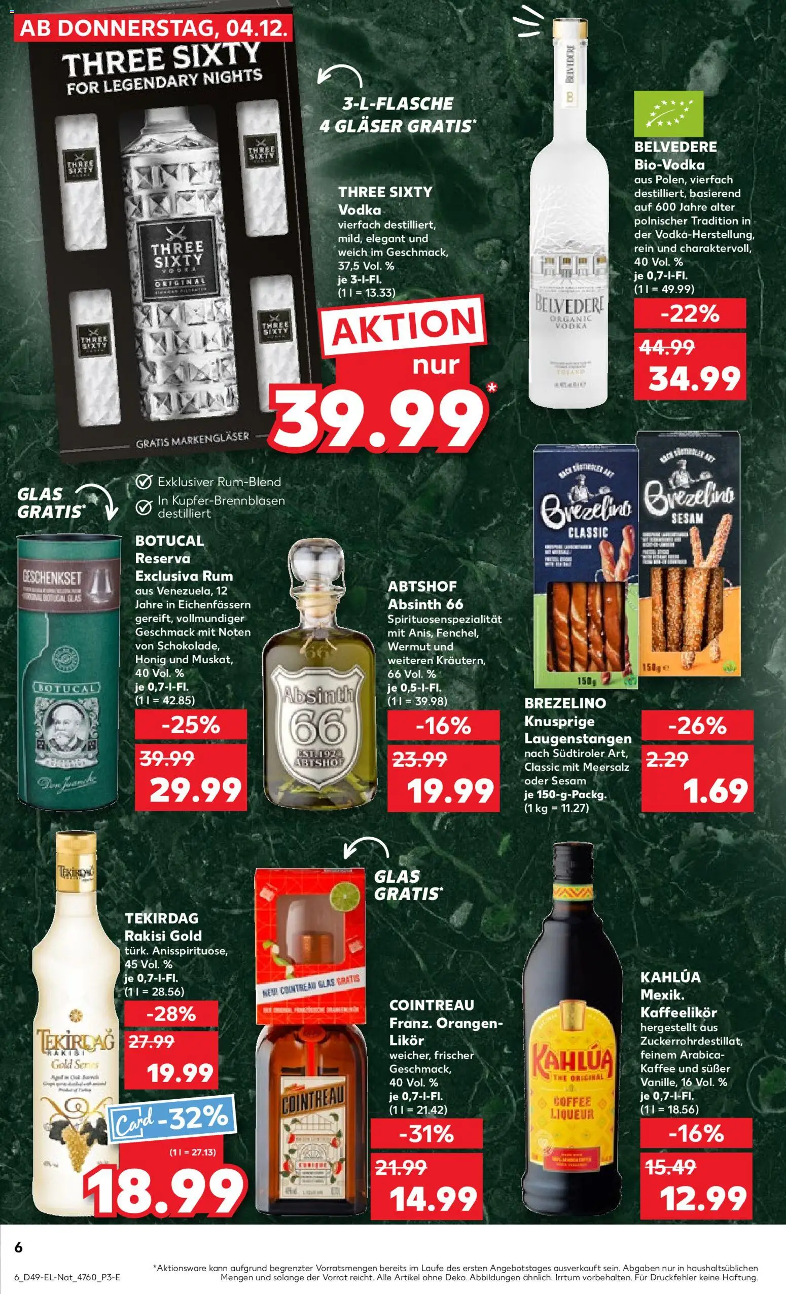 Kaufland prospekt Bremen	 – gültig ab 04.12.2025 | Seite: 6 | Produkte: Kaffee, Likör, Rum, Vodka