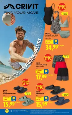 Catalog Lidl – valabil de la 21.07.2025 | Pagină: 42 | Produse: Șort, Costum, Papuci