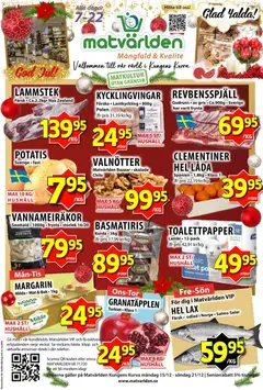 Matvärlden - erbjudanden - Förhandsvisning av reklamblad från butik Matvärlden aktuell från 15.12.2025