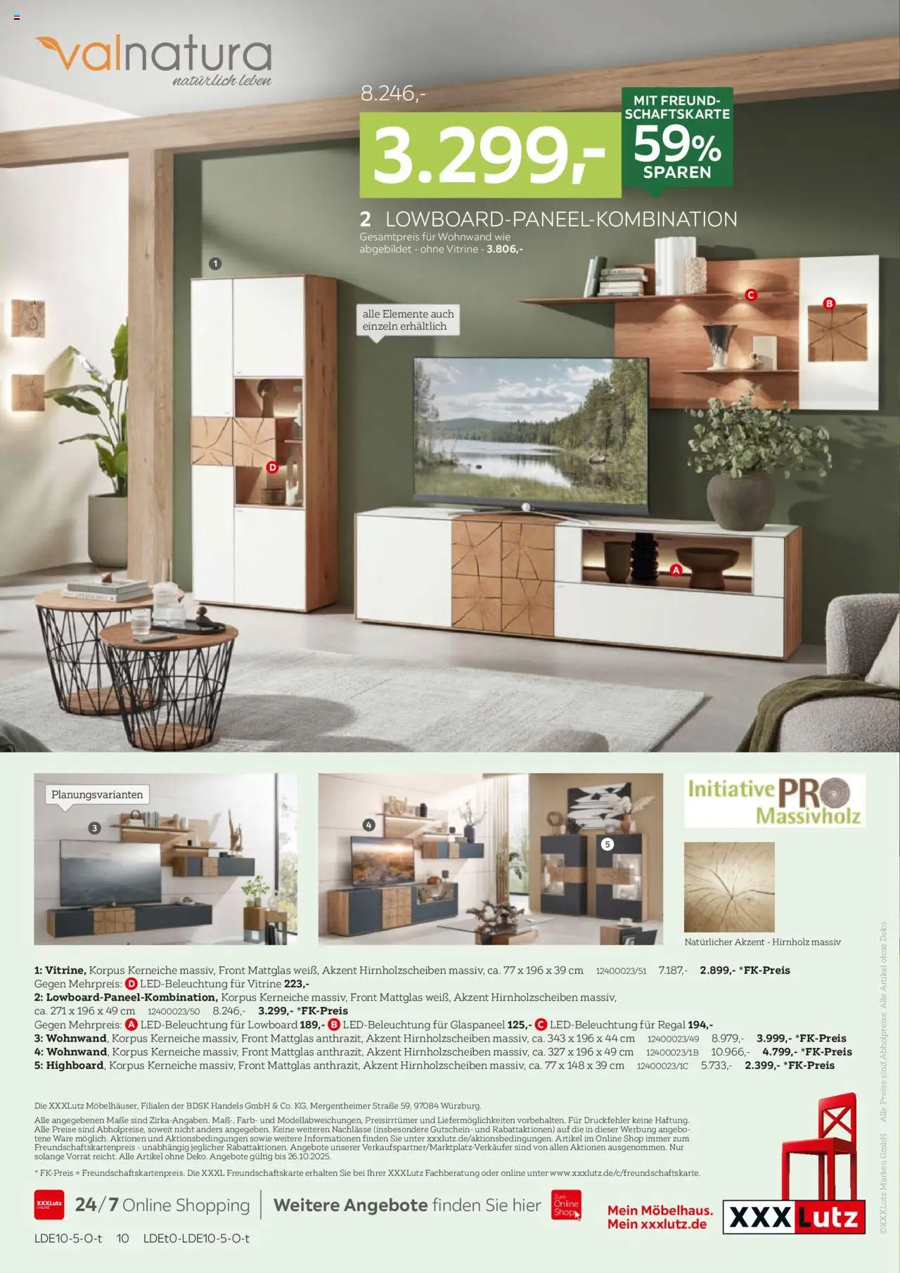 XXXL Lutz Größte Lagerräumungsverkauf – gültig ab 12.10.2025 | Seite: 10 | Produkte: Wohnwand, Lowboard, Vitrine, Regal
