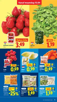 Spinazie, 450 g - Voorbeeld van een folder van Lidl, geldig van 13.04.2026 | Pagina: 5