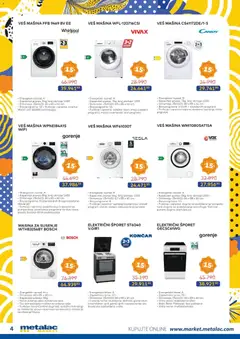 Metalac Market katalog - pregled Metalac Market kataloga - važi od 01.11.2025 | Strana: 4 | Proizvode: Bosch, Vrata, Candy, Šporet