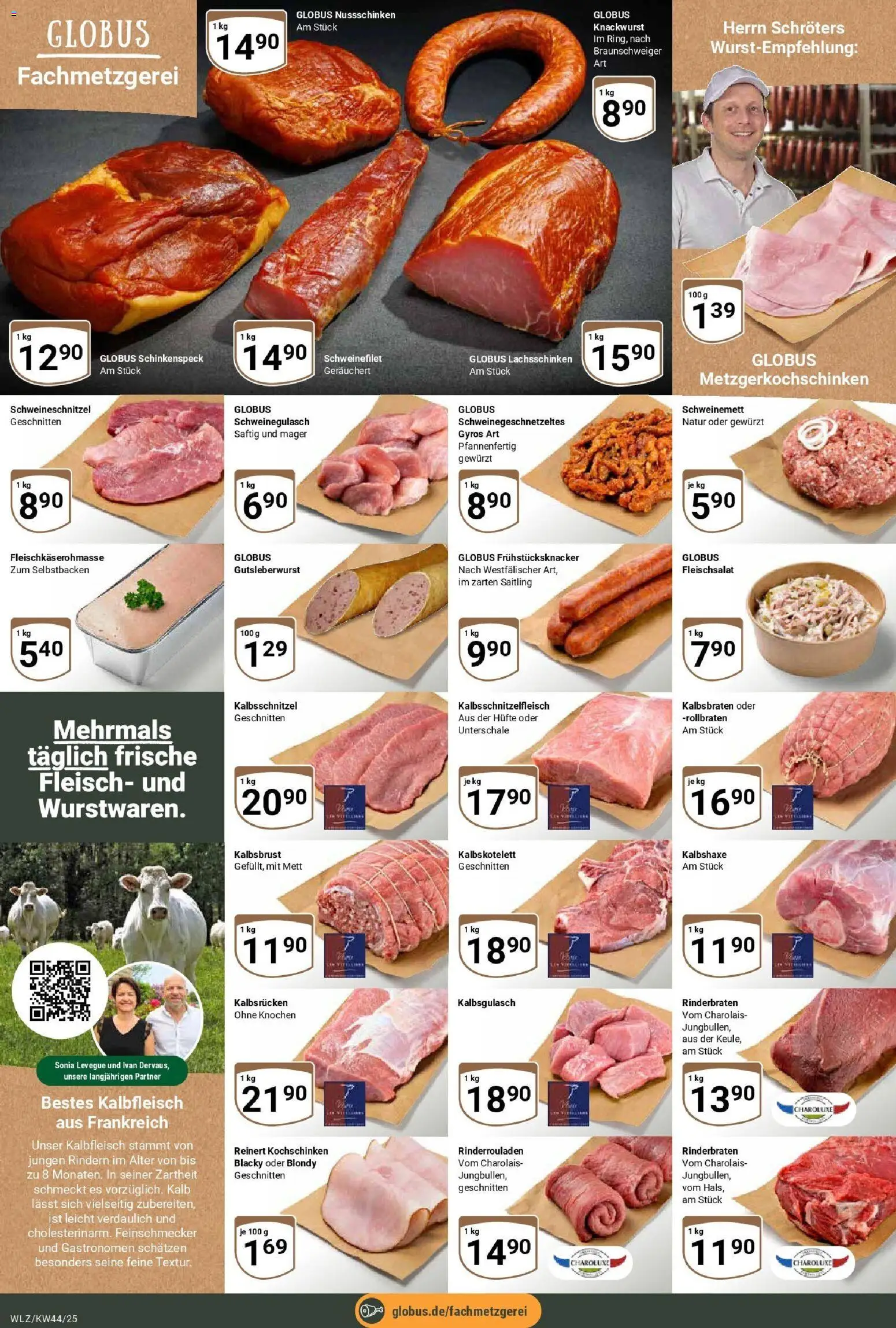 Globus prospekt Weischlitz	 – gültig ab 26.10.2025 | Seite: 10 | Produkte: Rinderrouladen, Schweinefilet, Gyros, Fleisch