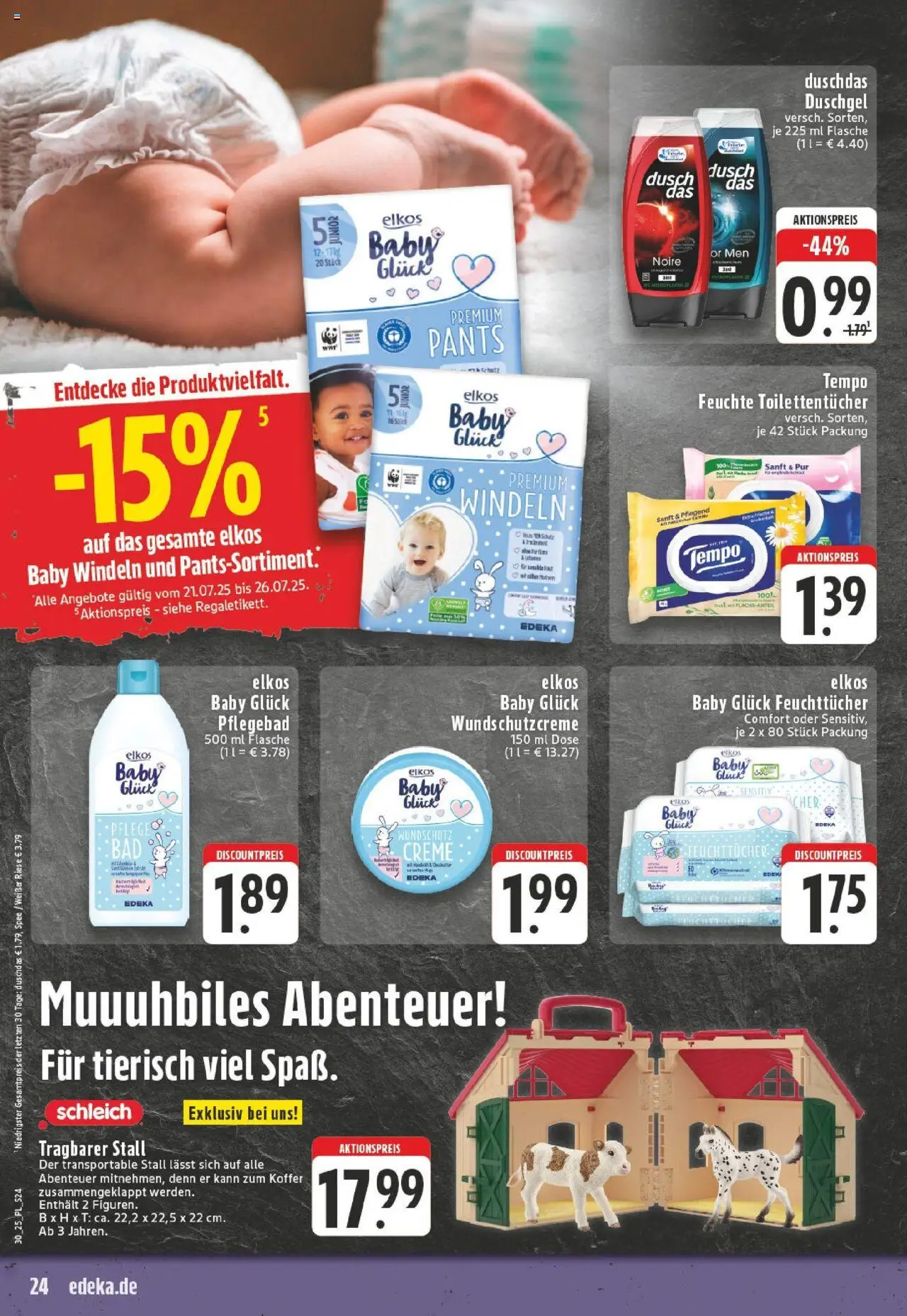 Edeka prospekt Bocholt - Holtwick	 - gültig ab dem 20.07.2025 | Seite: 24 | Produkte: Creme, Duschgel, Spee, Duschdas