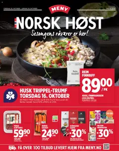 Forhåndsvisning av Meny Norsk Høst gyldig fra 16.10.2025