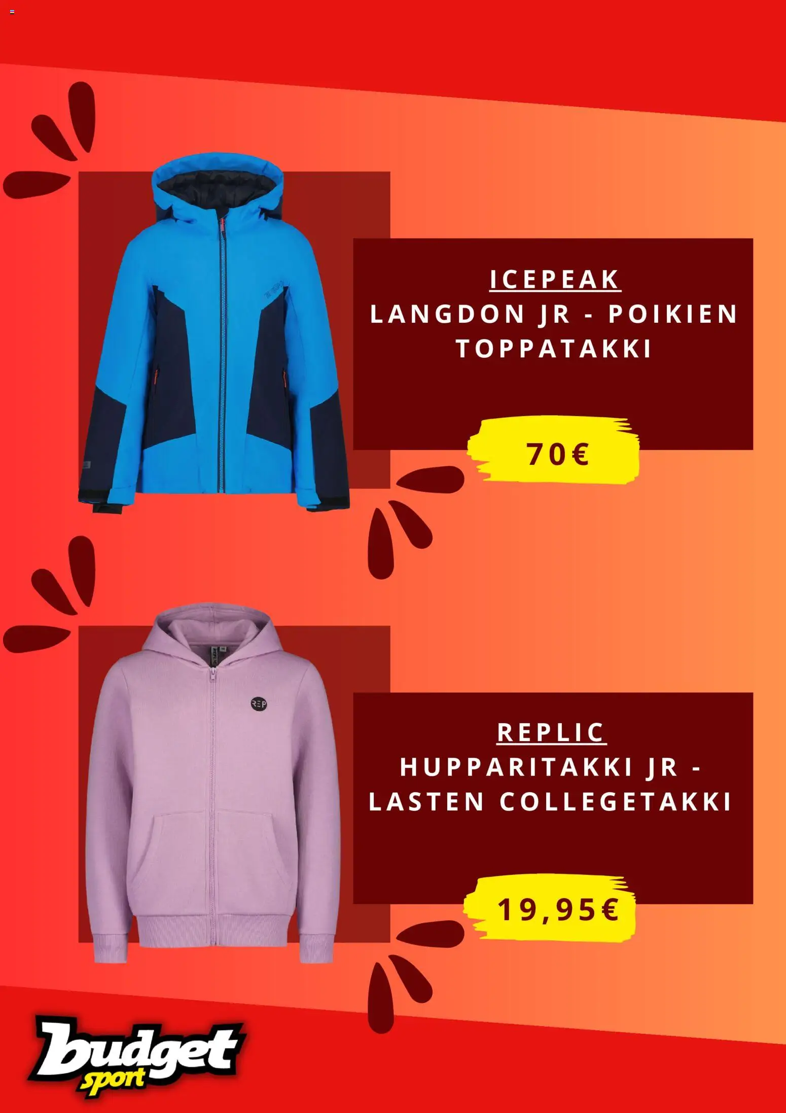 Budget Sport tarjoukset – voimassa 09.03.2026 alkaen | Sivu: 3 | Tuotteet: Toppatakki