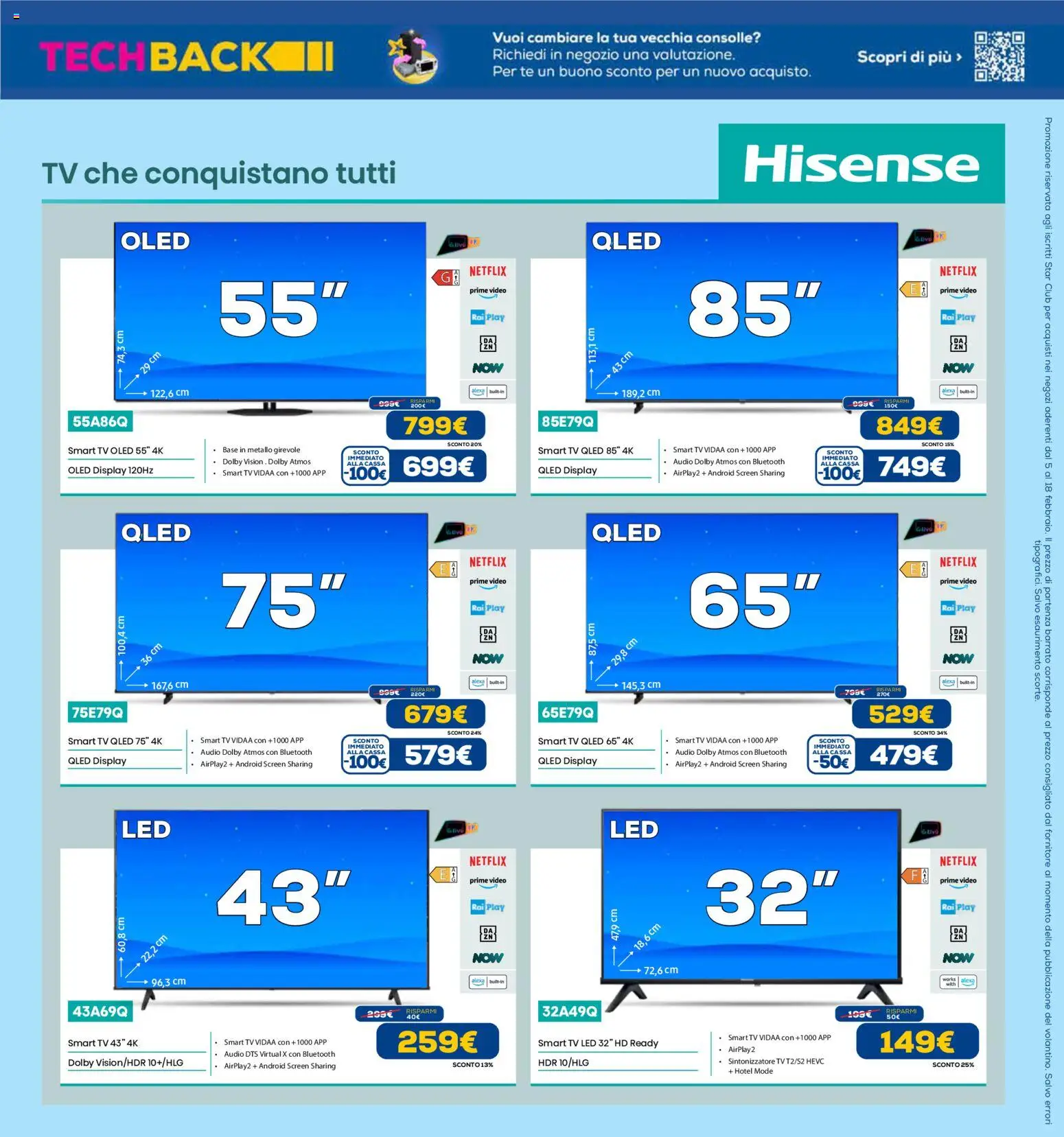 Volantino Euronics del 19.02.2026 | Pagina: 44 | Prodotti: Tè, smart TV, TV, Audio
