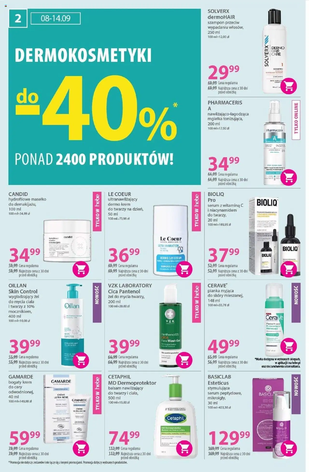 Hebe Gazetka od 08.09.2025 | Strona: 2 | Produkty: Szampon, Body, Krem, Krem do twarzy