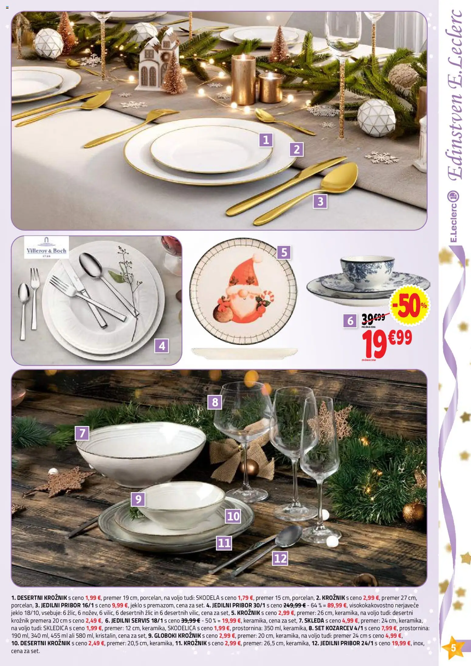 Novi E.leclerc katalog ponudbe – veljaven od 26.11.2025 | Stran: 5 | Izdelki: Pribor, Skodelica